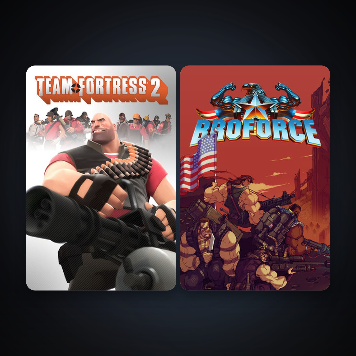 Team Fortress 2 + Broforce, 4 games, clean — HabibiAccounts