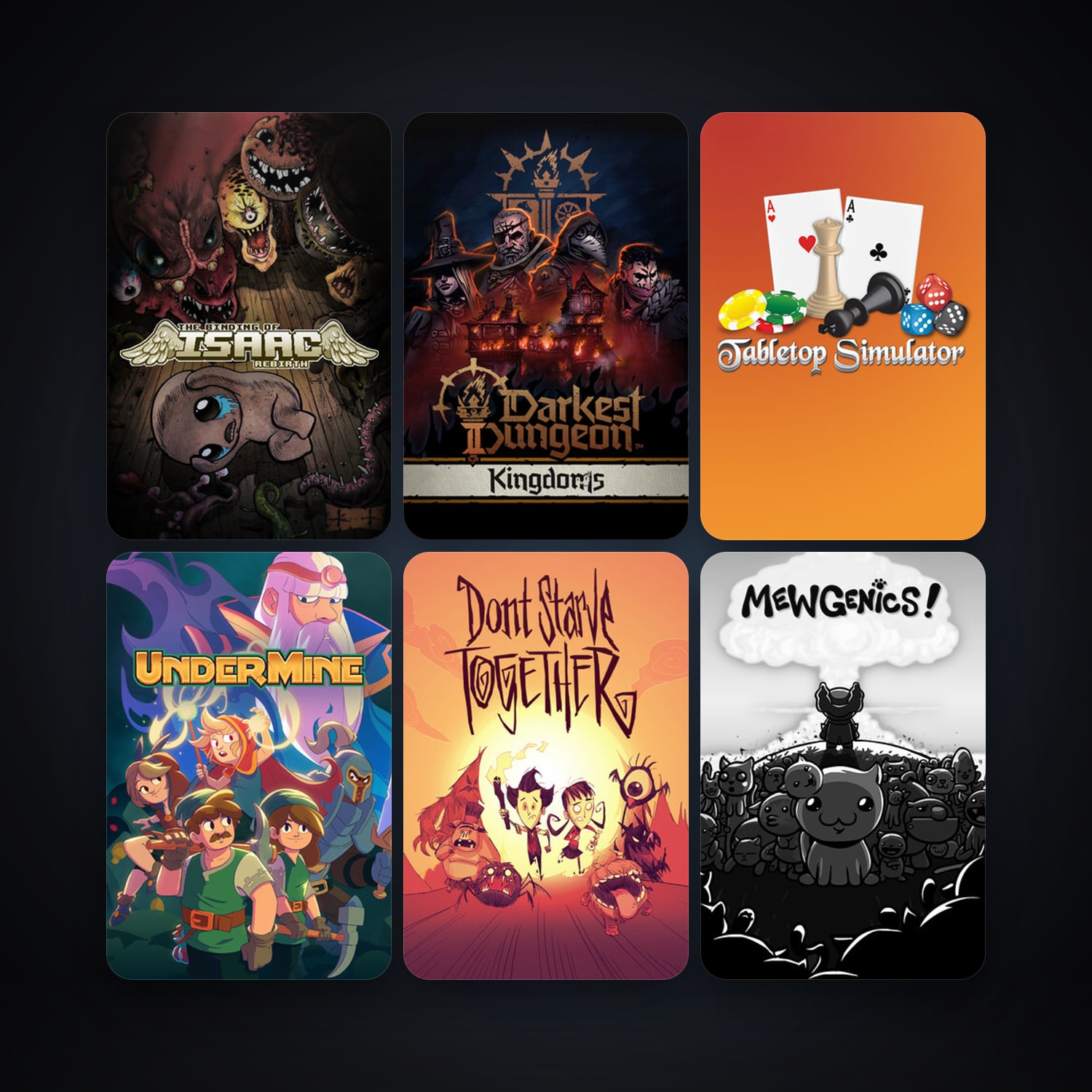 The Binding of Isaac: Rebirth + Tabletop Simulator, 71 games, clean — HabibiAccounts