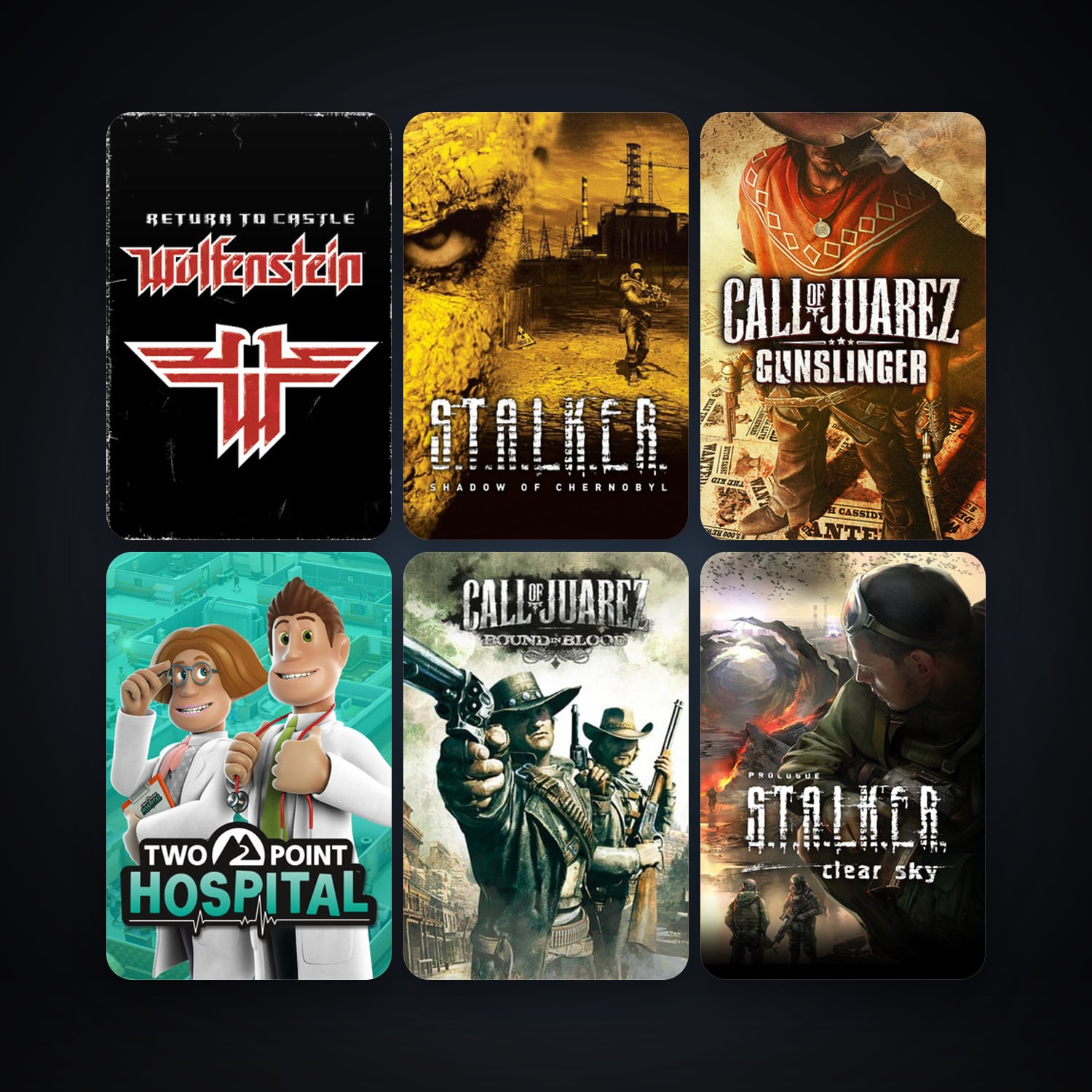 Call of Juarez + S.T.A.L.K.E.R.: Shadow of Chernobyl, 14 games, clean — HabibiAccounts