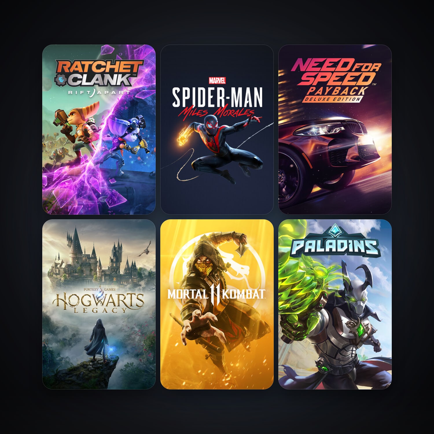 Paladins + Mortal Kombat 11, 9 games, clean — HabibiAccounts