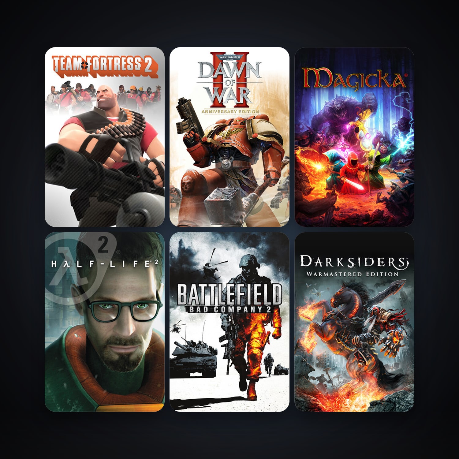 Half-Life 2 + Team Fortress 2, 28 games, Steam 10, clean — HabibiAccounts