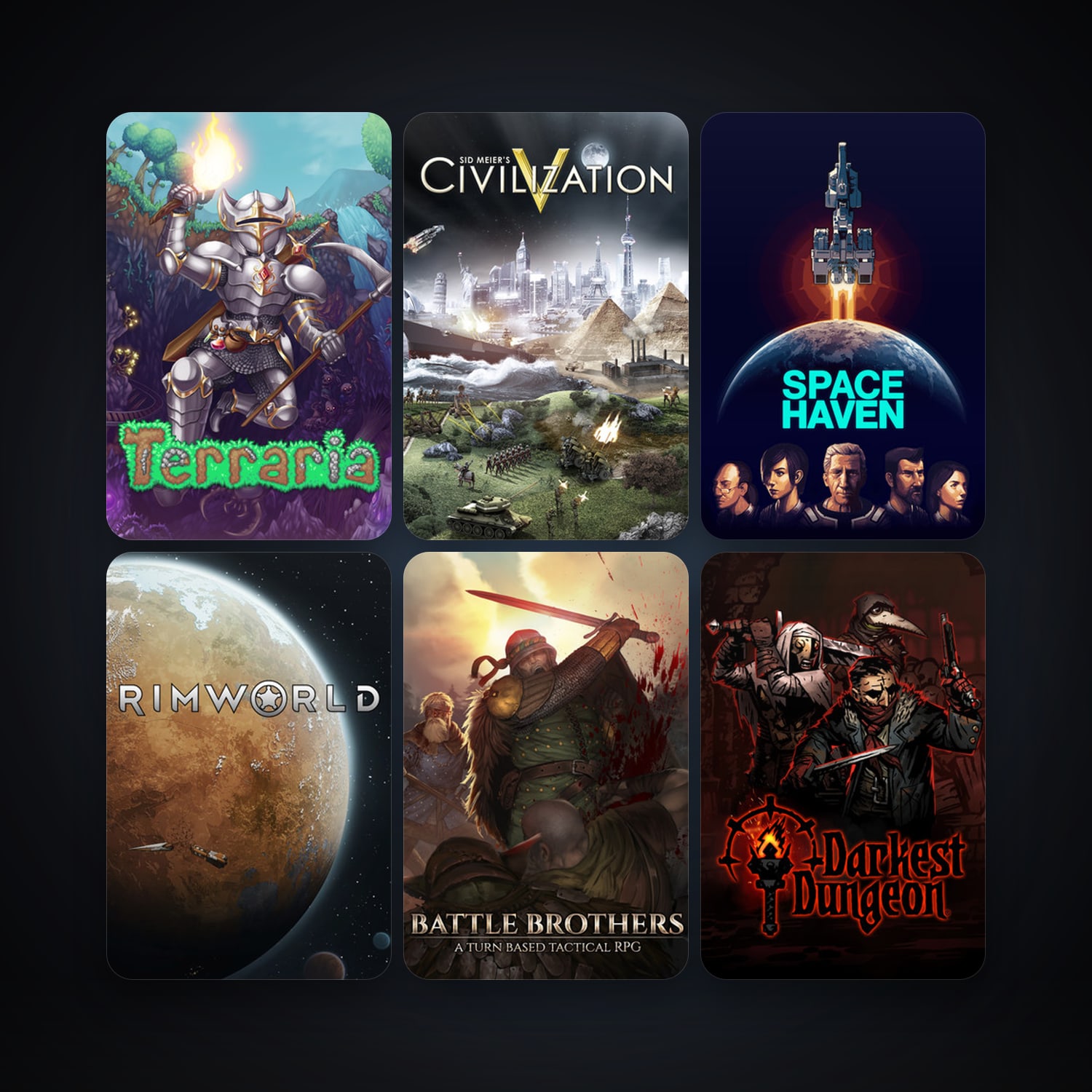 Sid Meier's Civilization V + Terraria, 64 games, clean — HabibiAccounts