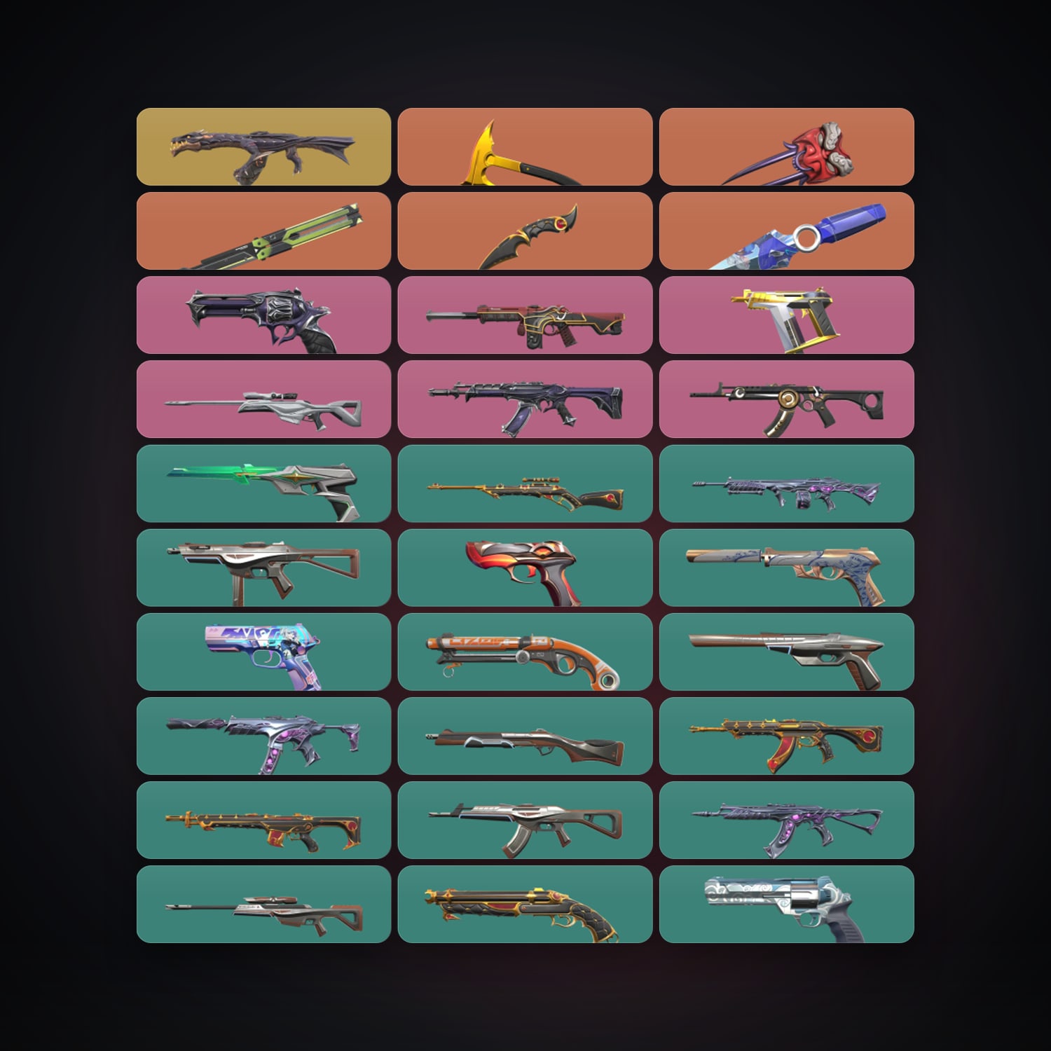 AP Silver 3 locker — 5 knives, 71 skins, lvl 327 — HabibiAccounts
