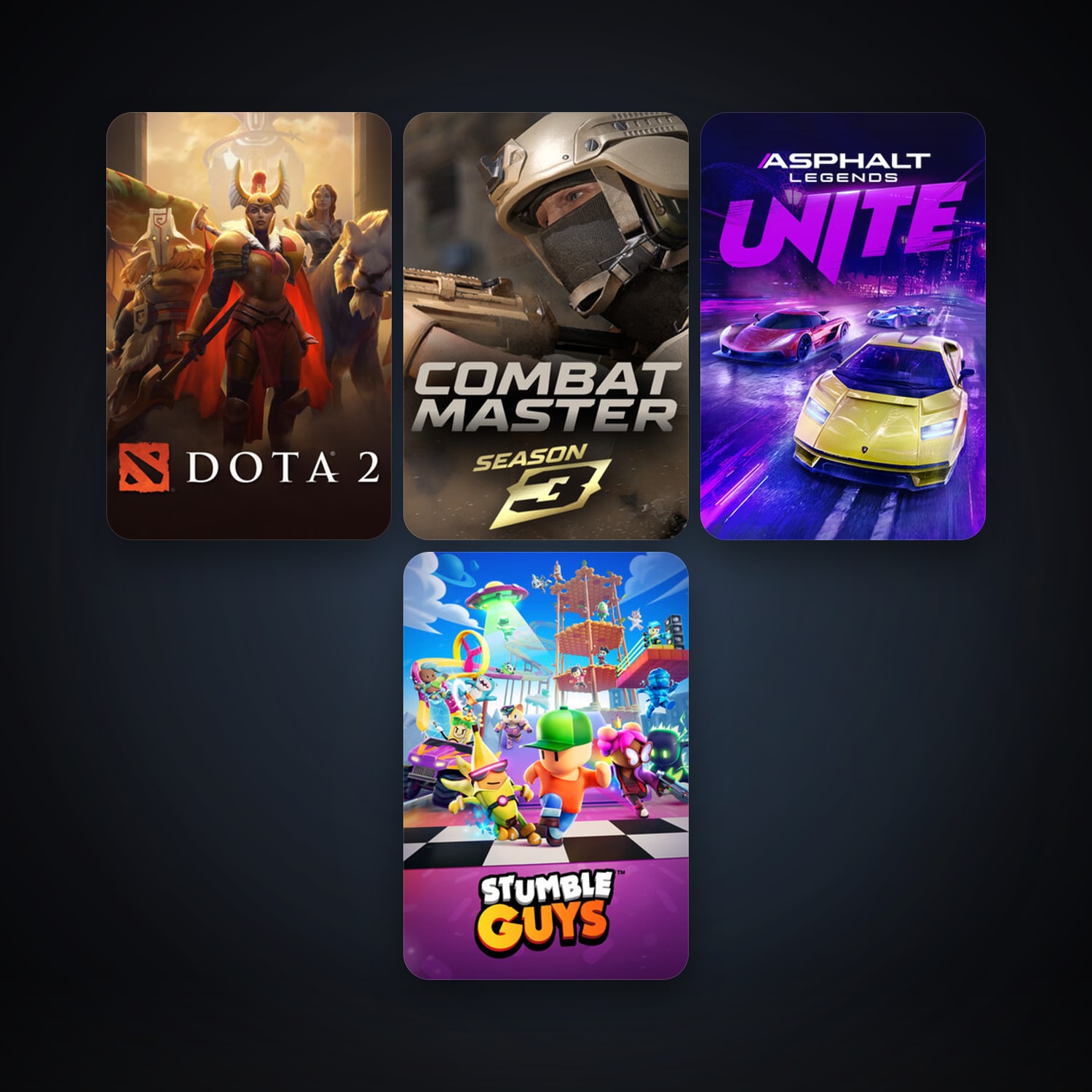 Dota 2 + Stumble Guys, 8 games, clean — HabibiAccounts