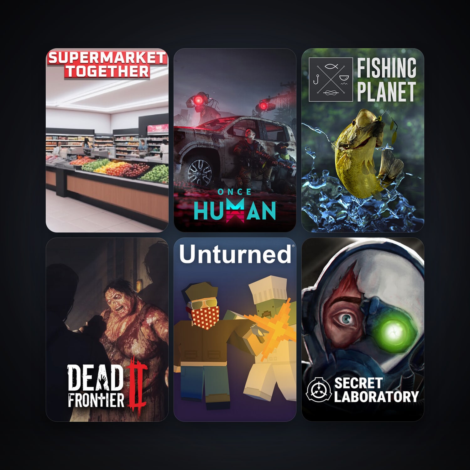 Unturned + Fishing Planet, 28 games, clean — HabibiAccounts
