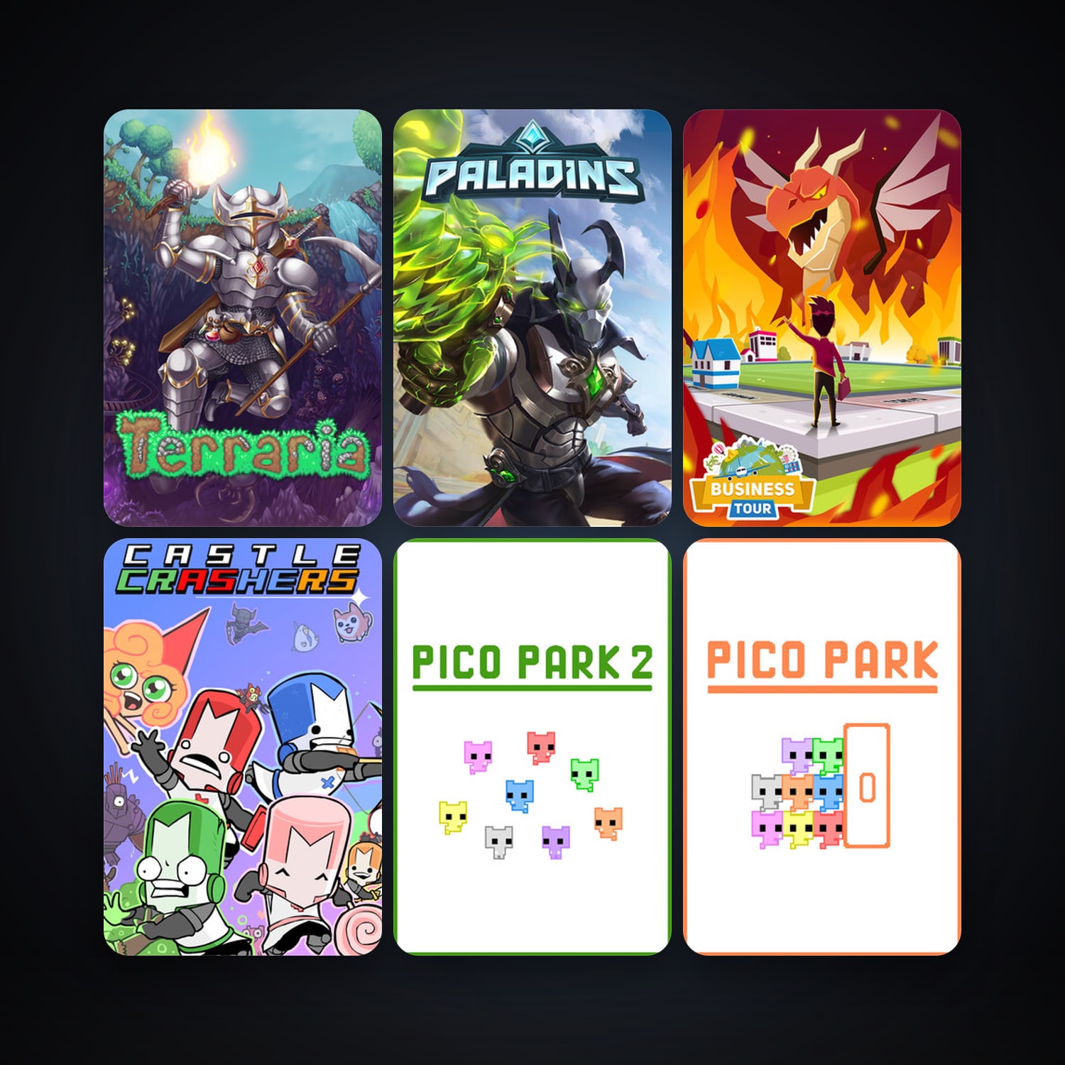 Terraria + Castle Crashers, 14 games, clean — HabibiAccounts