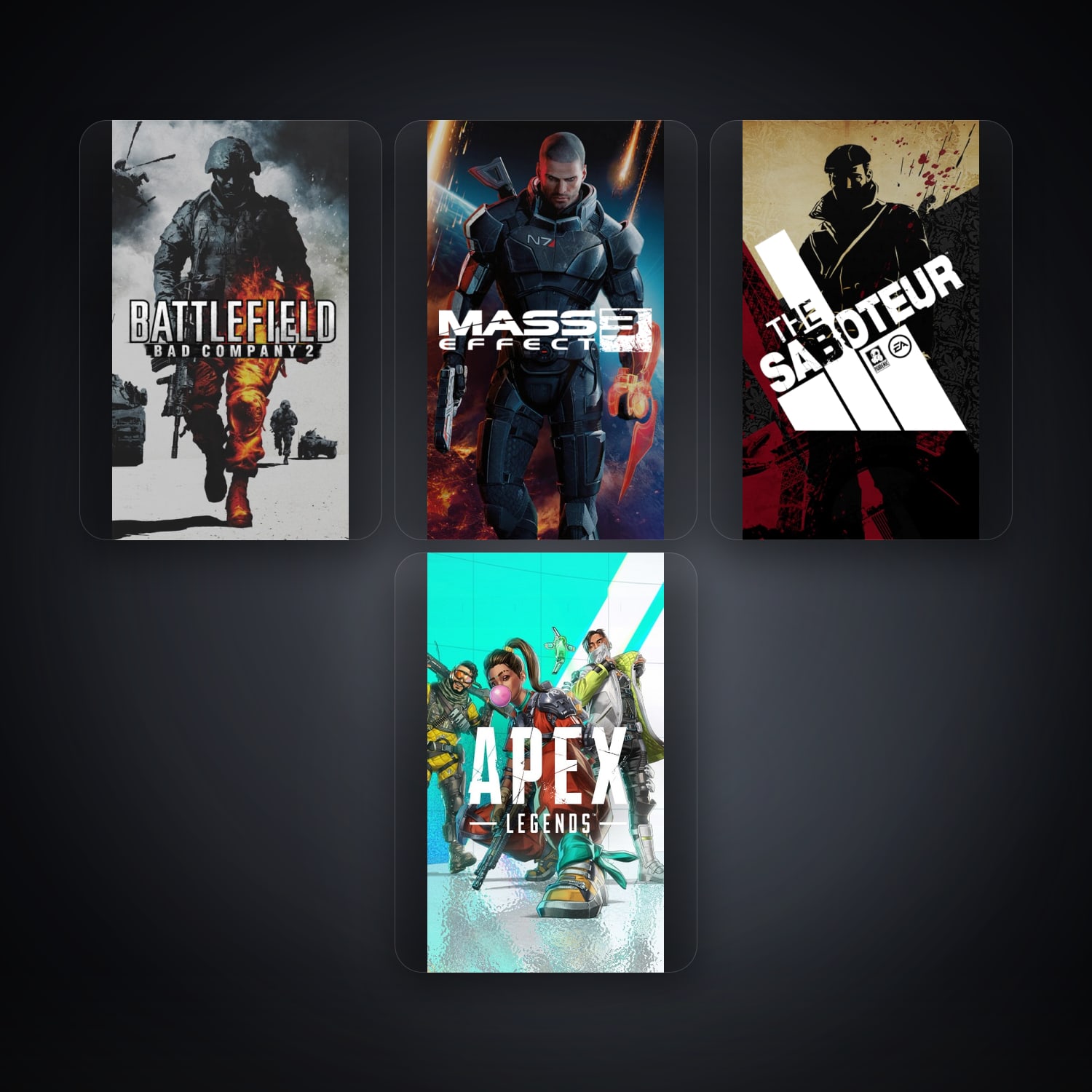 EA Battlefield: Bad Company 2 + Mass Effect 3 (2012) — HK — 4 games — HabibiAccounts