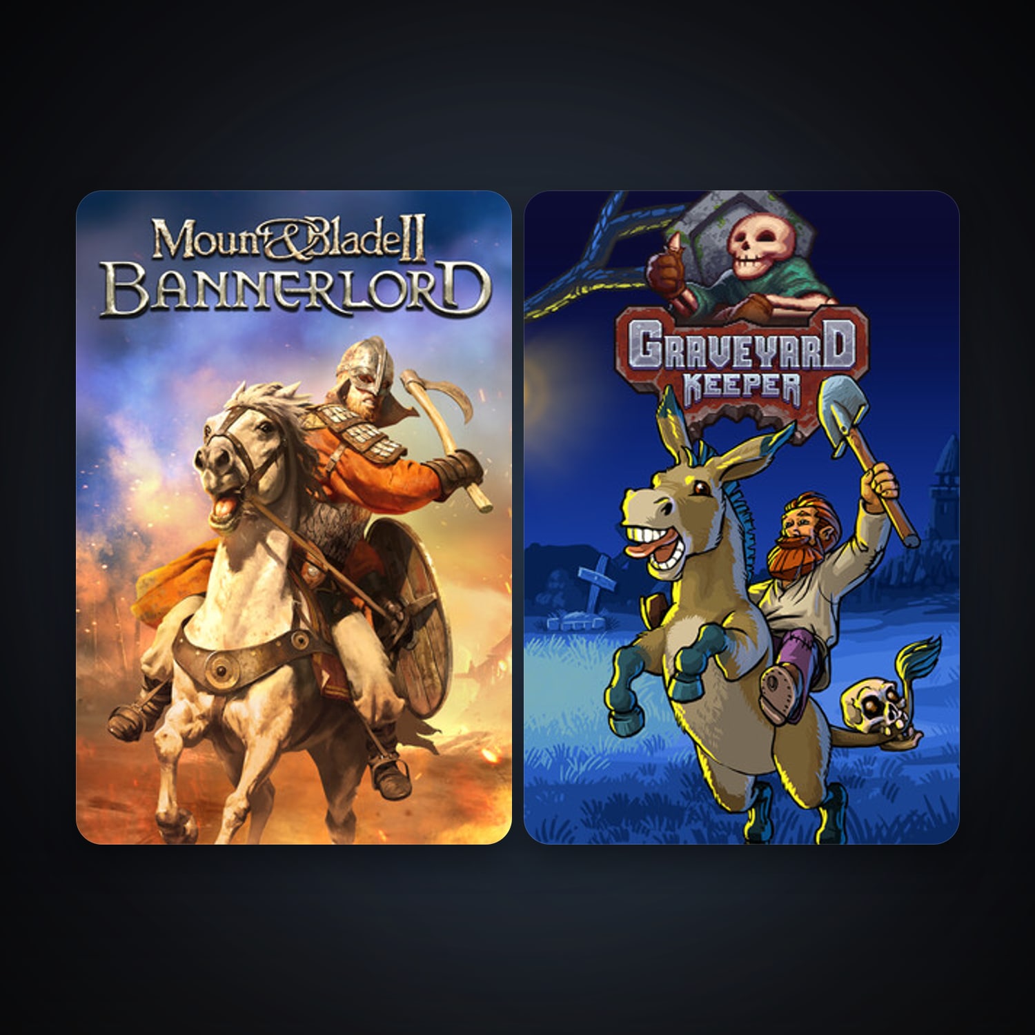 Mount & Blade II: Bannerlord + Graveyard Keeper, 2 games, clean — HabibiAccounts