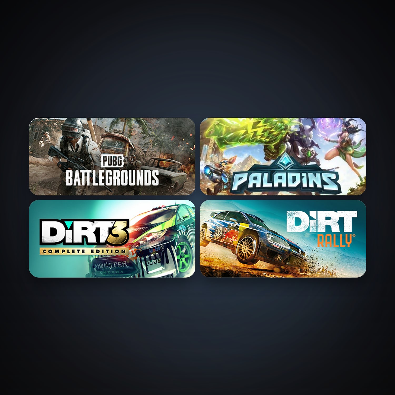 Free CS2 (No Prime) + DiRT Rally, 8 games, clean — HabibiAccounts