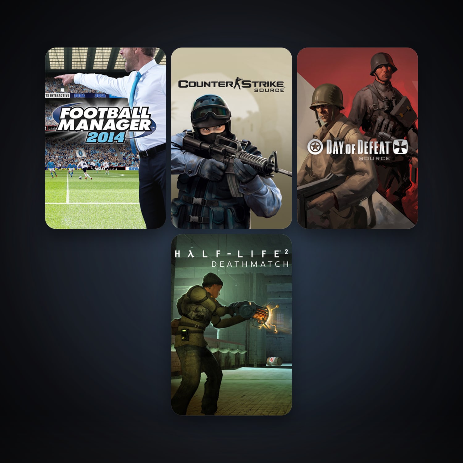 Counter-Strike: Source + Day of Defeat: Source, 8 games, Steam 10, clean — HabibiAccounts