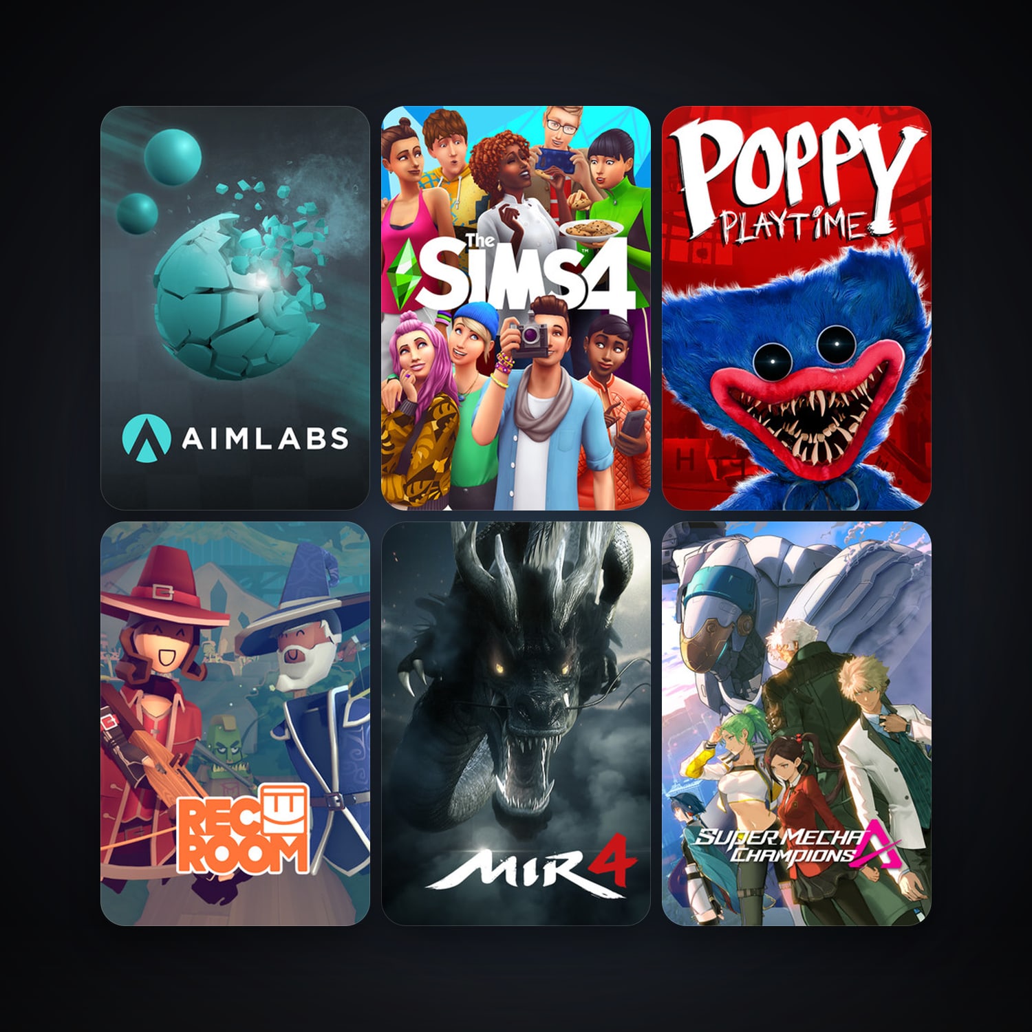 Rec Room + Aimlabs, 9 games, clean — HabibiAccounts