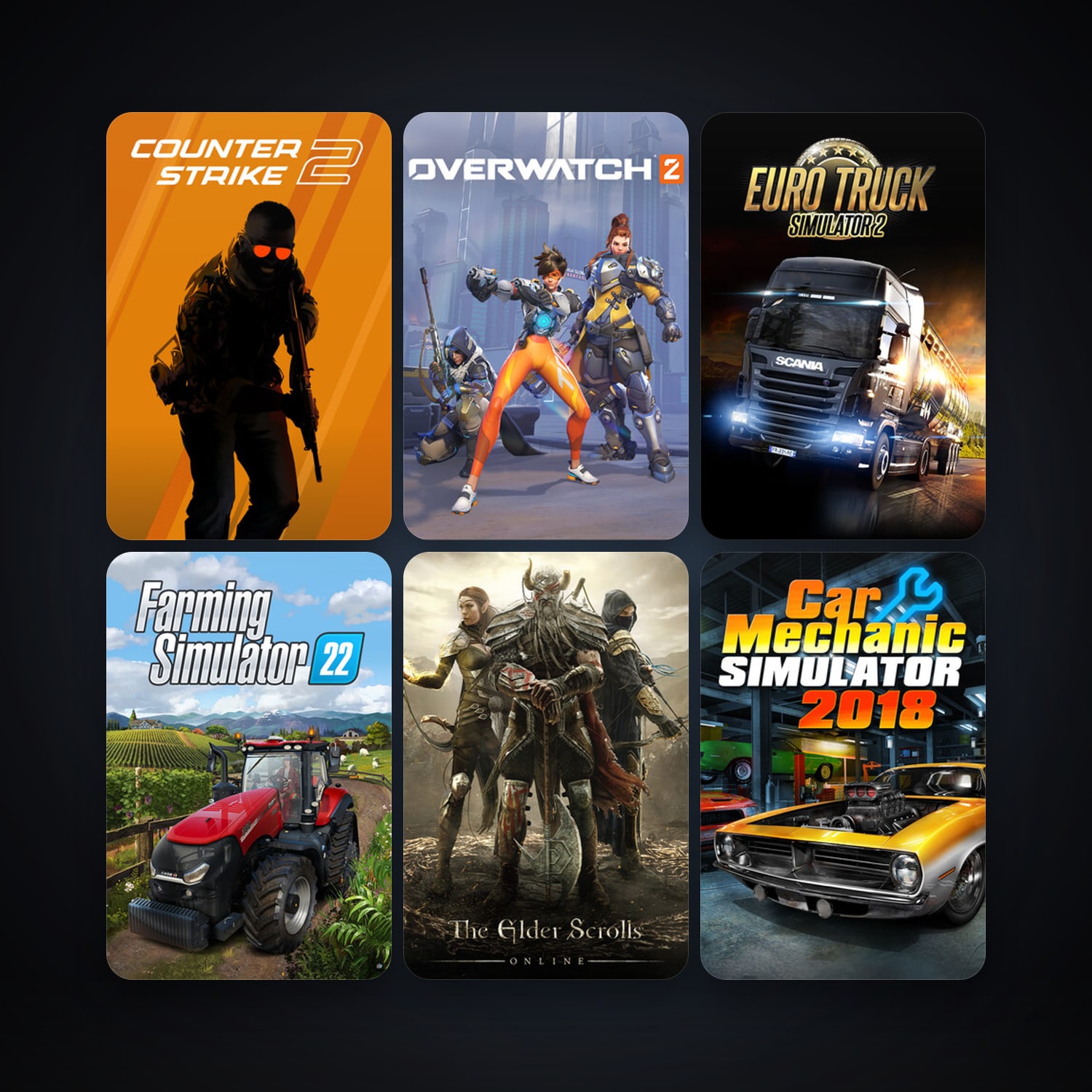 CS2 Prime + Euro Truck Simulator 2, 27 games, clean — HabibiAccounts