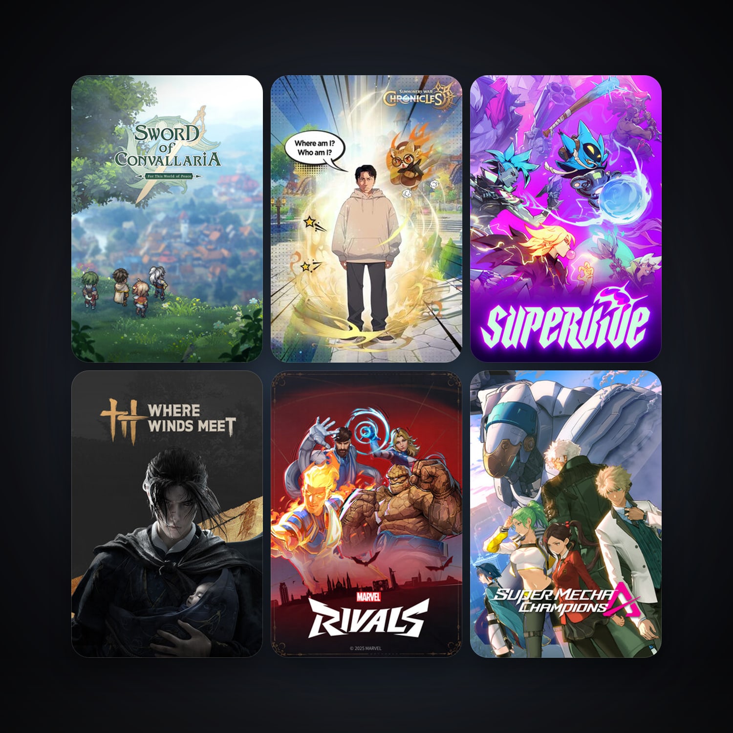 SUPERVIVE + Super Mecha Champions, 9 games, clean — HabibiAccounts