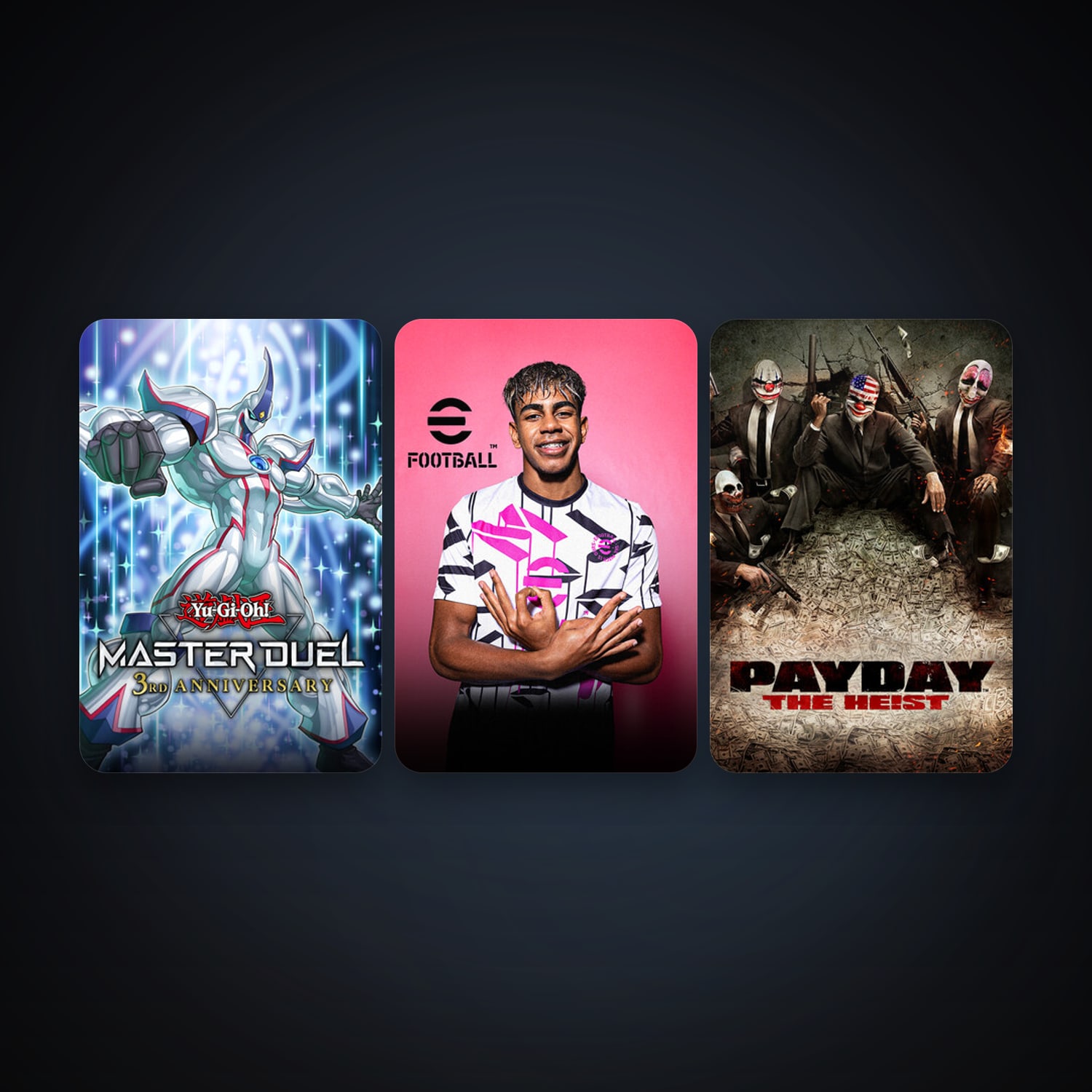 PAYDAY The Heist + Yu-Gi-Oh! Master Duel, 4 games, clean — HabibiAccounts