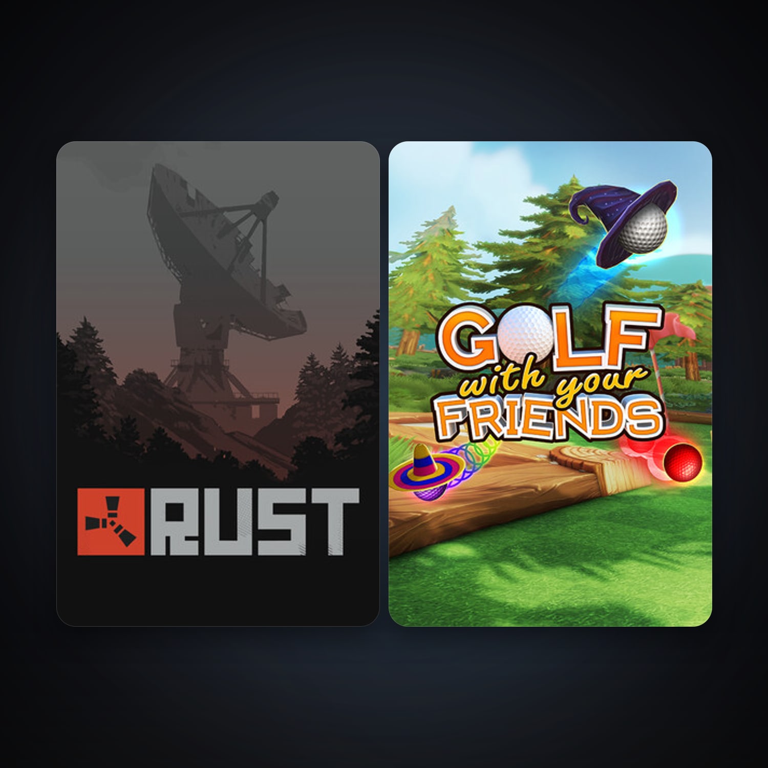 Rust + Golf With Your Friends, 4 games, clean — HabibiAccounts