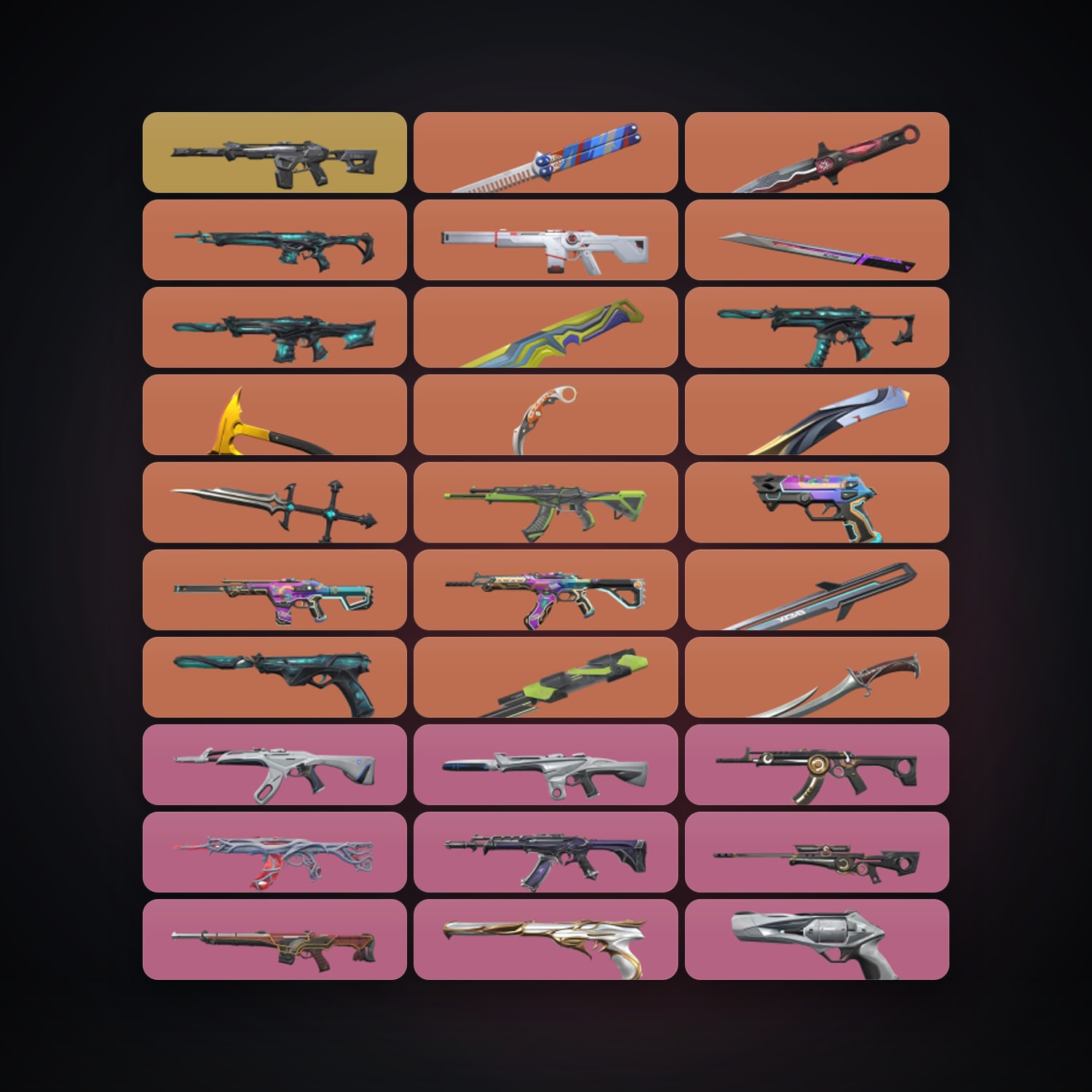 LA Diamond 3 locker — 11 knives, 144 skins, lvl 278 — HabibiAccounts