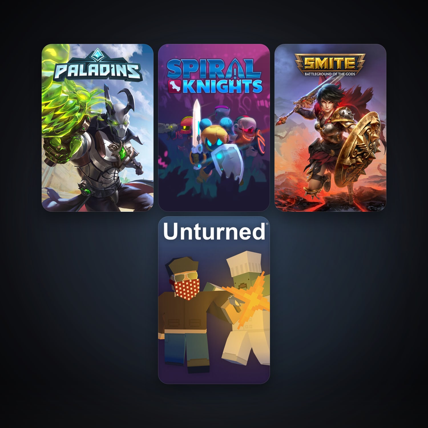 Spiral Knights + Unturned, 7 games, clean — HabibiAccounts