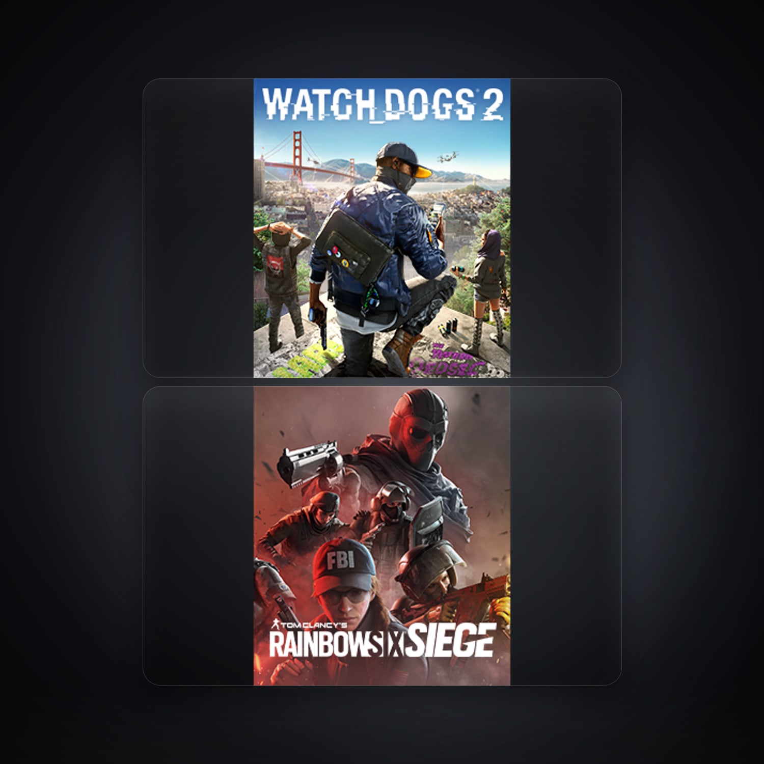 Ubisoft WATCH_DOGS 2 + Tom Clancy's Rainbow Six Siege (External) — AU — HabibiAccounts