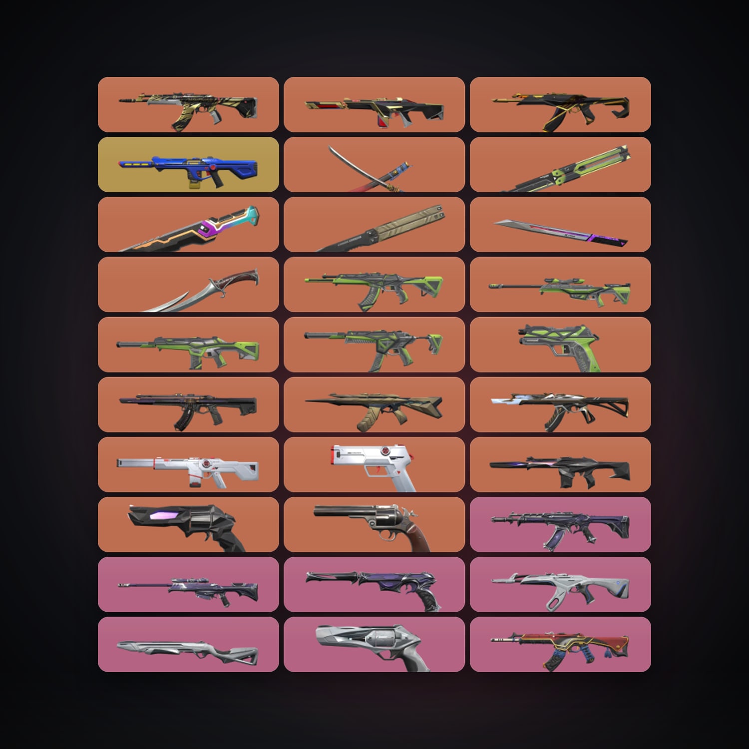 NA Bronze 2 locker — 6 knives, 170 skins, lvl 198 — HabibiAccounts