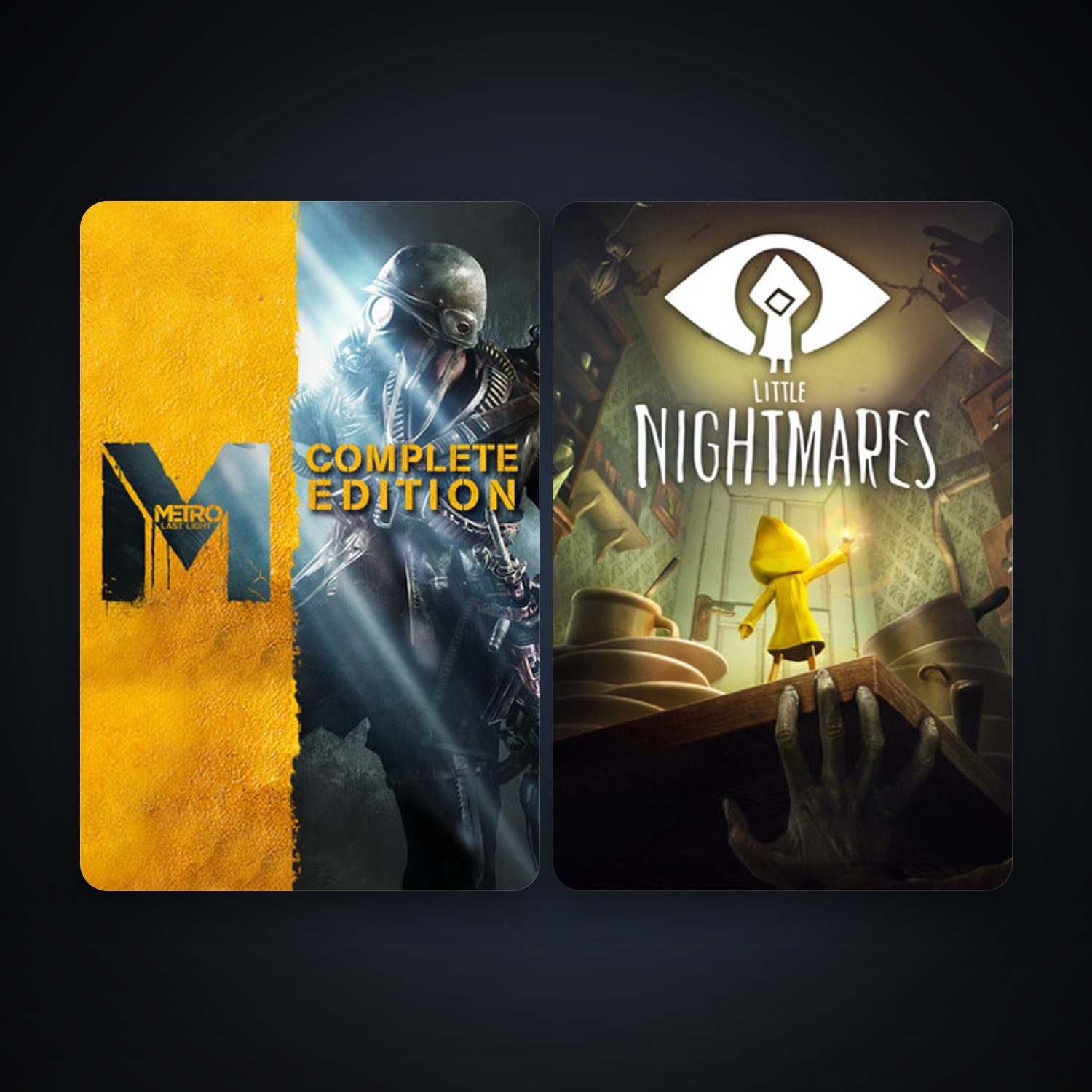 Metro: Last Light + Little Nightmares, 4 games, clean — HabibiAccounts