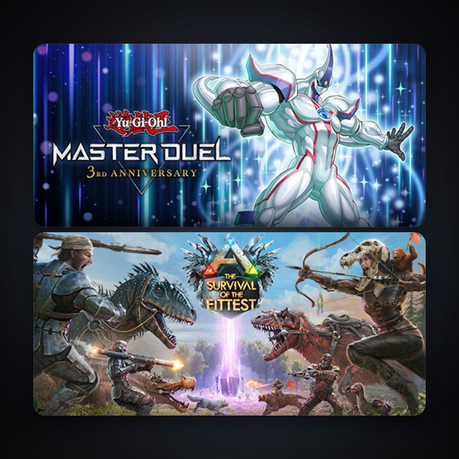 ARK: The Survival Of The Fittest + Yu-Gi-Oh! Master Duel, 4 games, clean — HabibiAccounts
