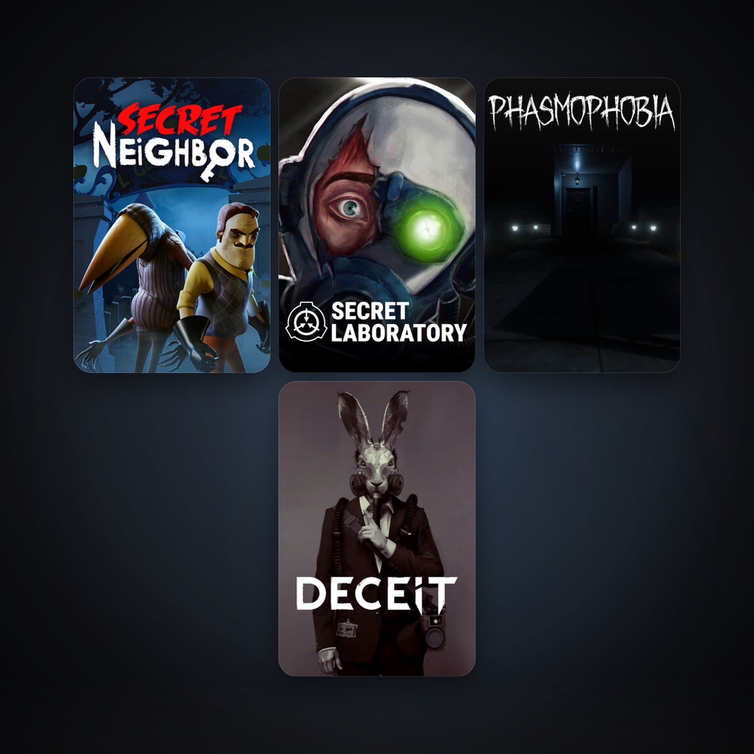 Deceit + SCP: Secret Laboratory, 8 games, clean — HabibiAccounts