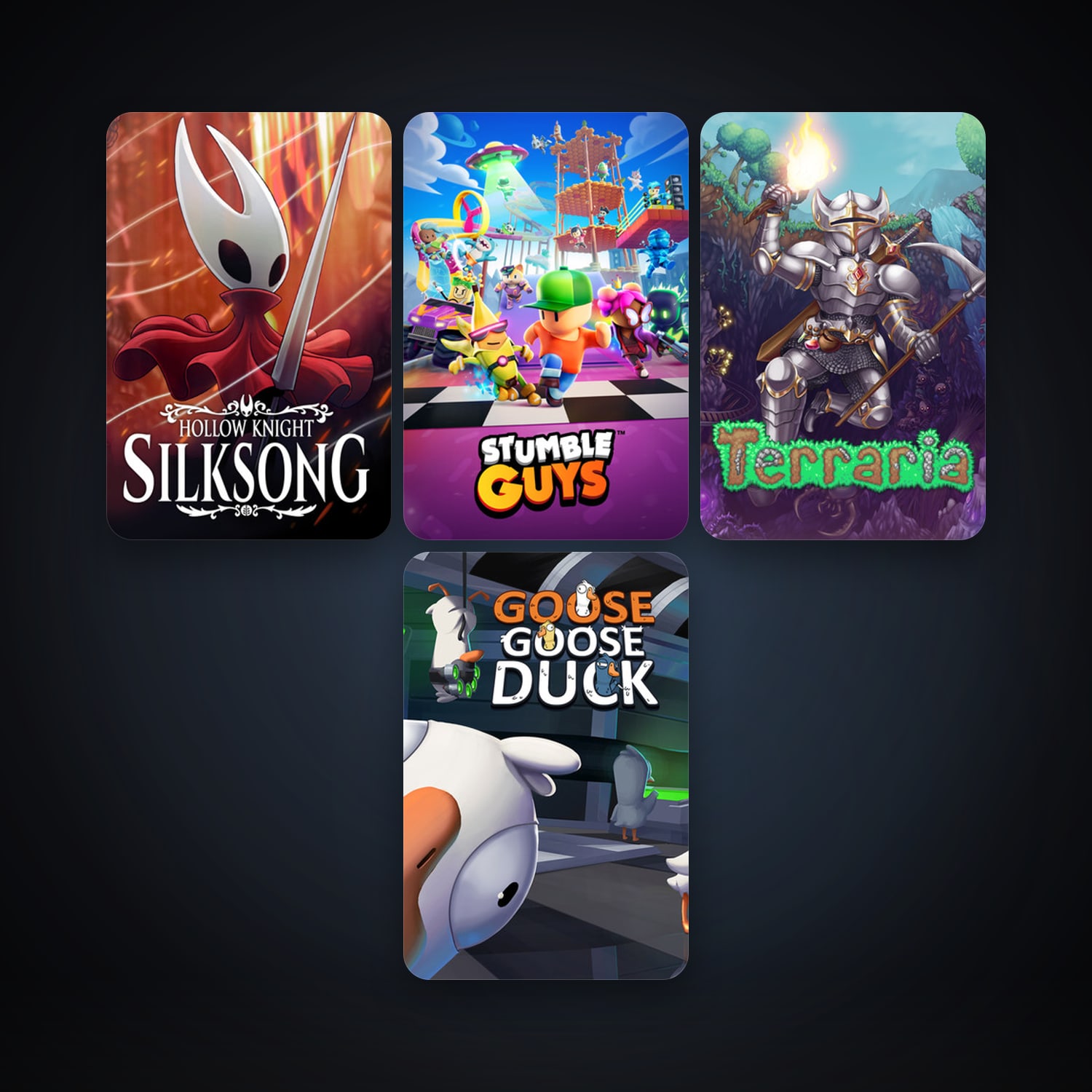 Terraria + Hollow Knight: Silksong, 7 games, clean — HabibiAccounts