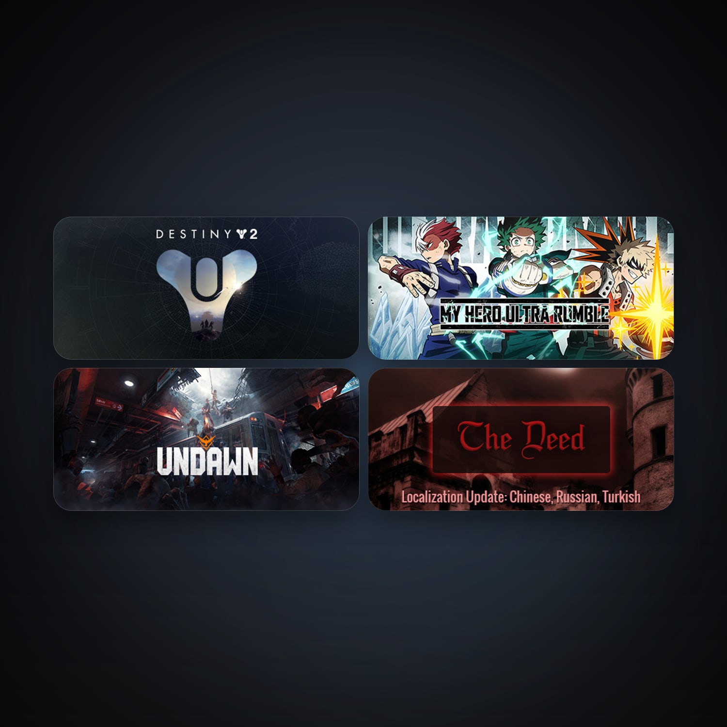 The Deed + Destiny 2, 8 games, clean — HabibiAccounts