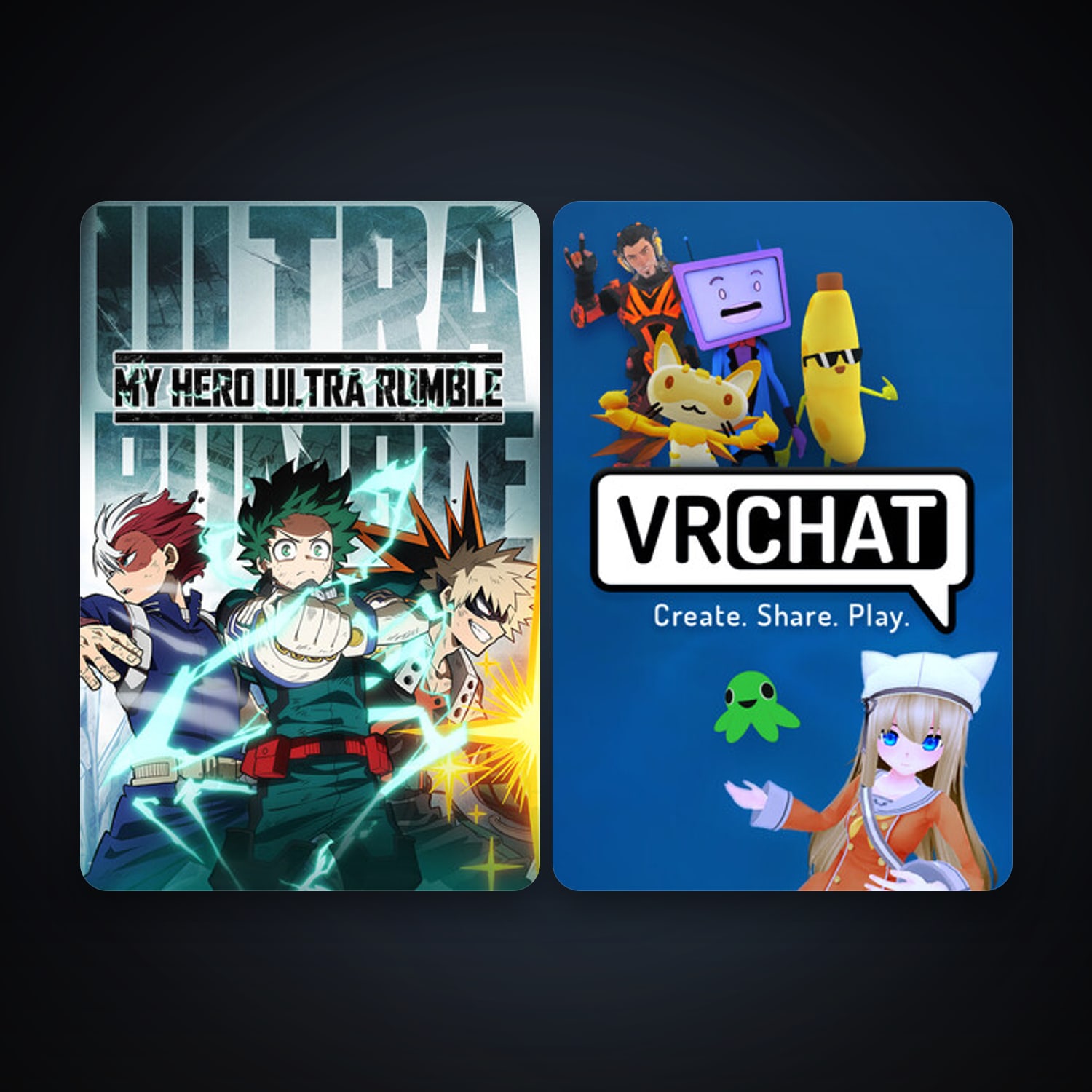 VRChat + MY HERO ULTRA RUMBLE, 4 games, clean — HabibiAccounts