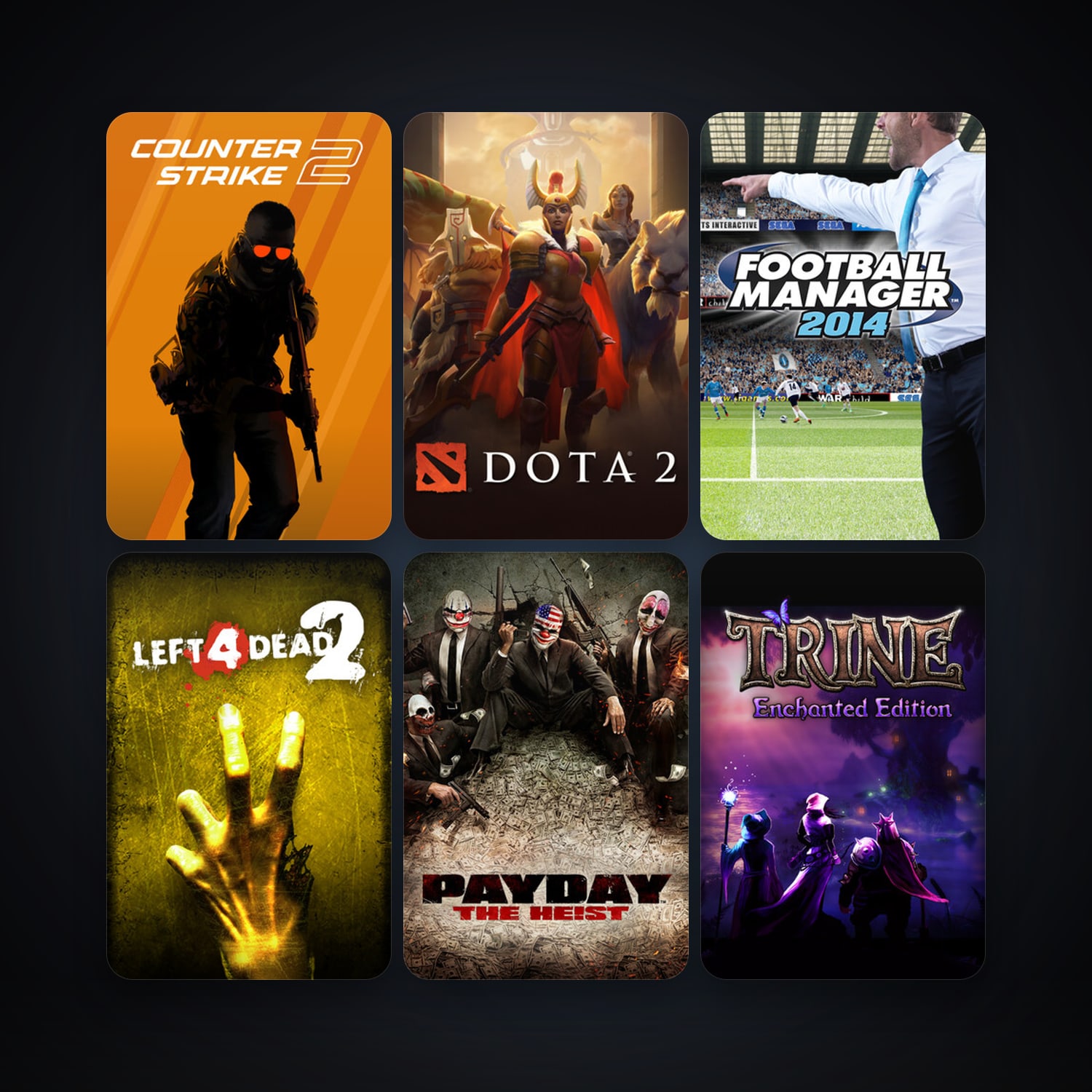Left 4 Dead + Left 4 Dead 2, 11 games, clean — HabibiAccounts