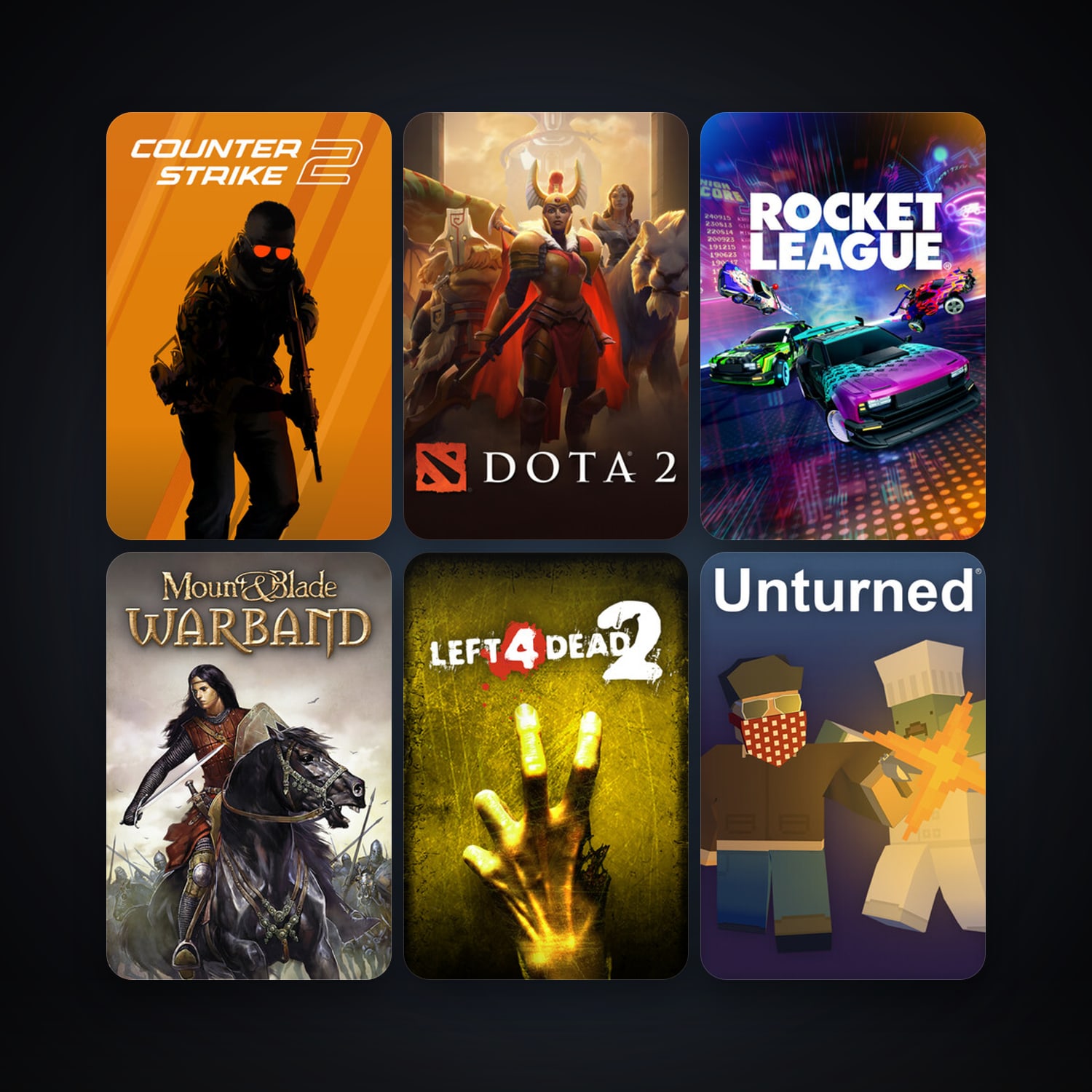 Left 4 Dead 2 + Dota 2, 9 games, Steam 10, clean — HabibiAccounts