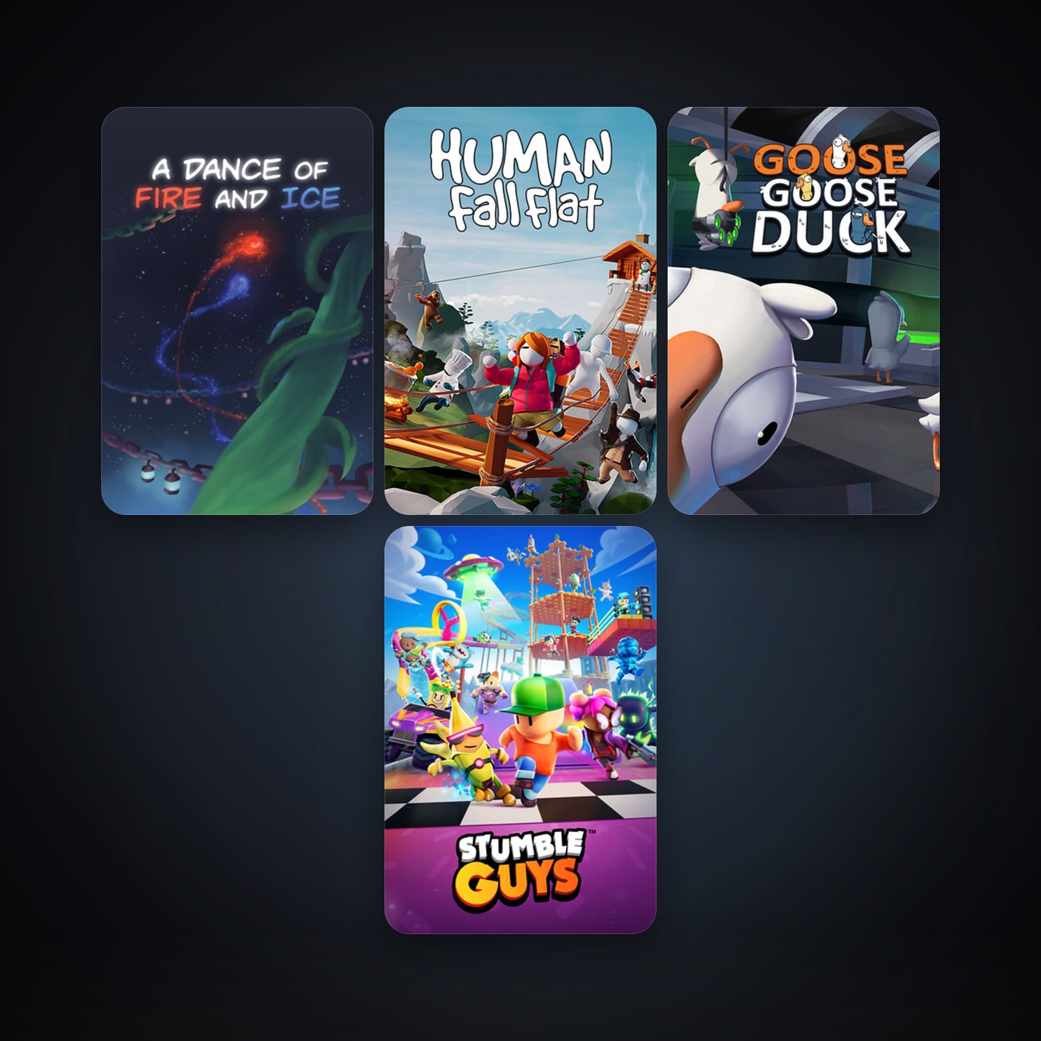 Human: Fall Flat + A Dance of Fire and Ice, 8 games, clean — HabibiAccounts