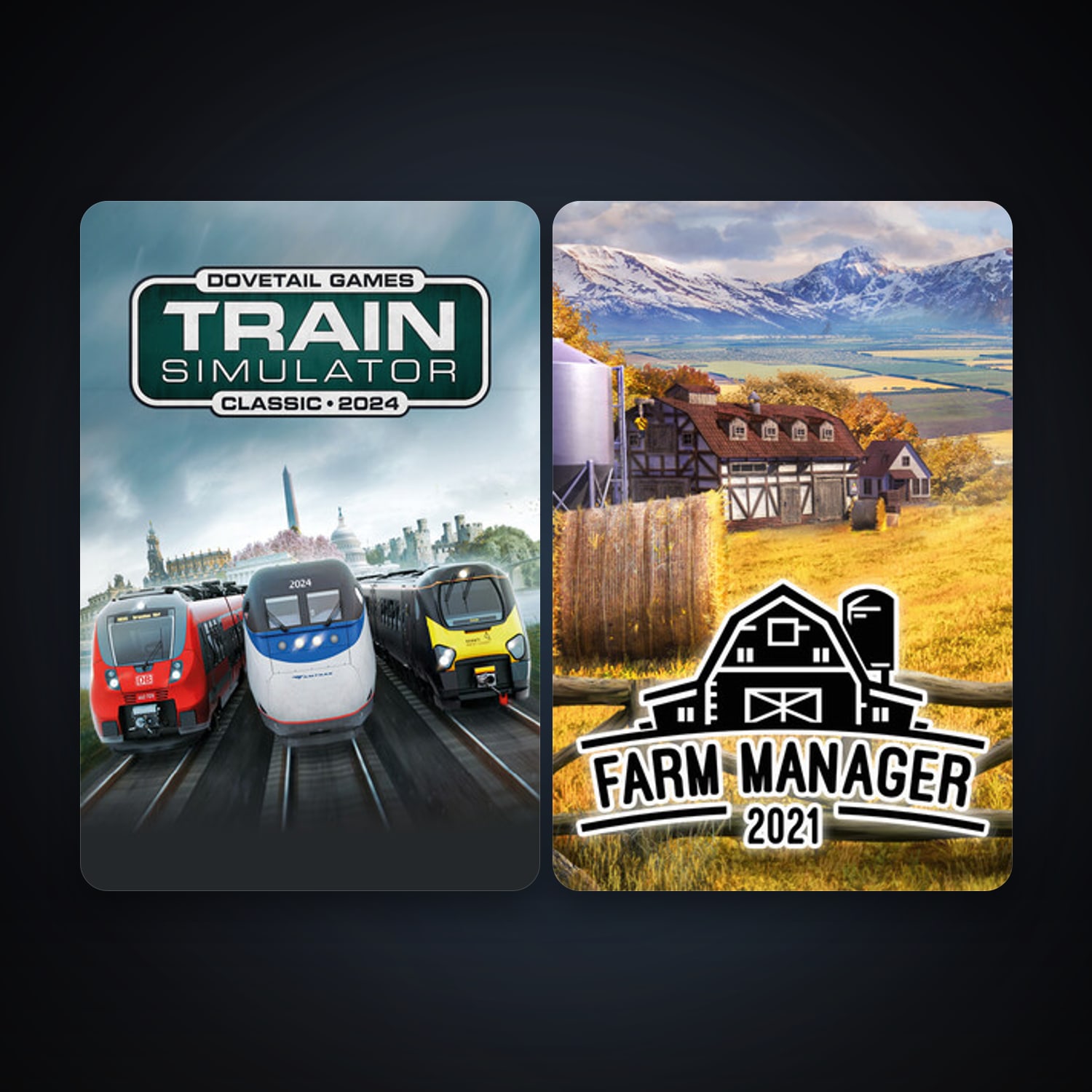Train Simulator Classic + Farm Manager 2021, 3 games, clean — HabibiAccounts