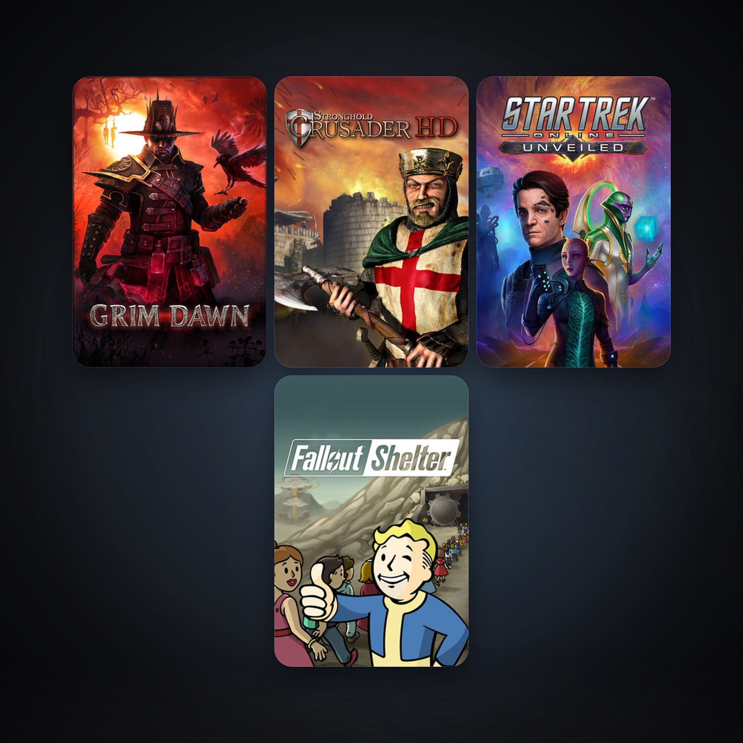 Star Trek Online + Stronghold Crusader HD, 5 games, clean — HabibiAccounts