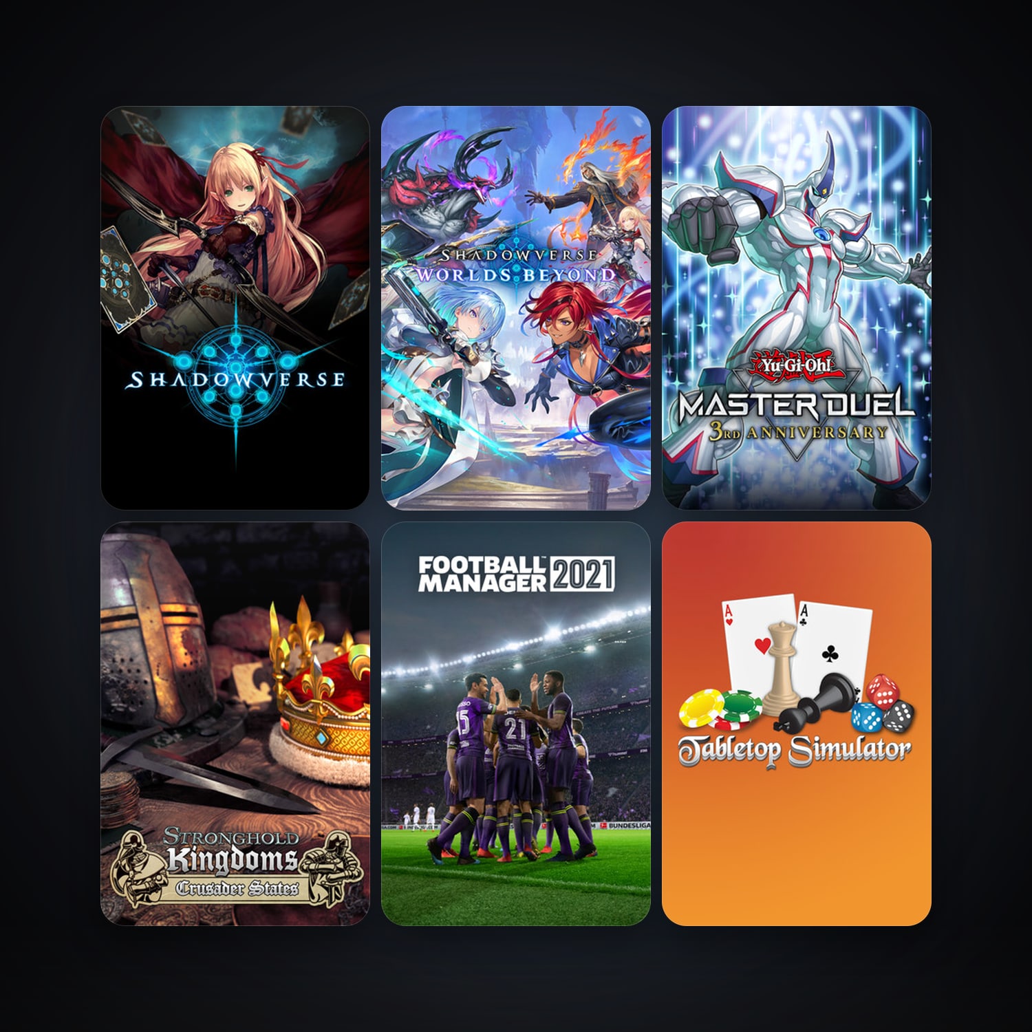 Stronghold Kingdoms + Tabletop Simulator, 11 games, clean — HabibiAccounts