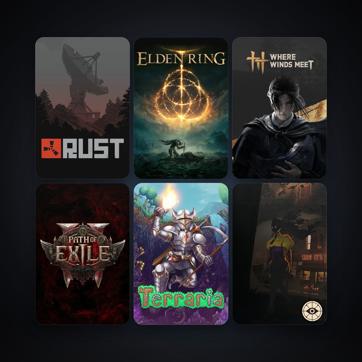 Terraria + Rust, 165 games, Steam 10, clean — HabibiAccounts