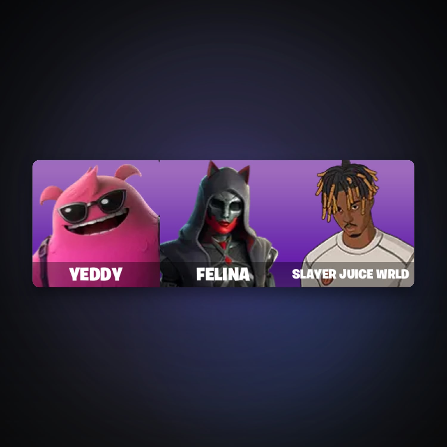 Fortnite account with Yeddy & Felina — 3 skins — 400 V-Bucks — lvl 127 — HabibiAccounts