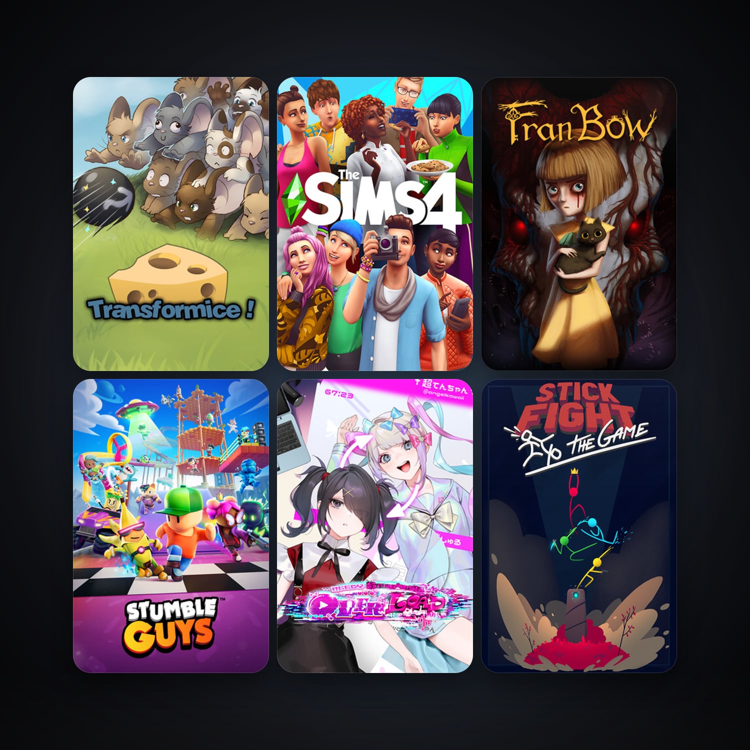 Transformice + Fran Bow, 7 games, clean — HabibiAccounts