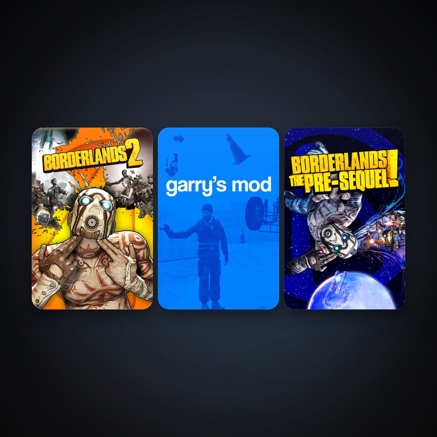 Garry's Mod + Borderlands 2, 4 games, clean — HabibiAccounts