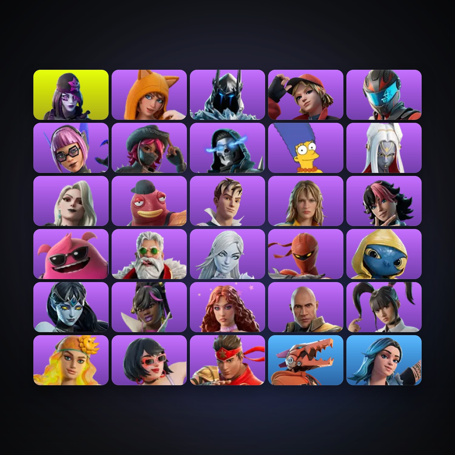 Fortnite account with Dark Skully & Wonder Onesie — 30 skins — 600 V-Bucks — lvl 158 — HabibiAccounts