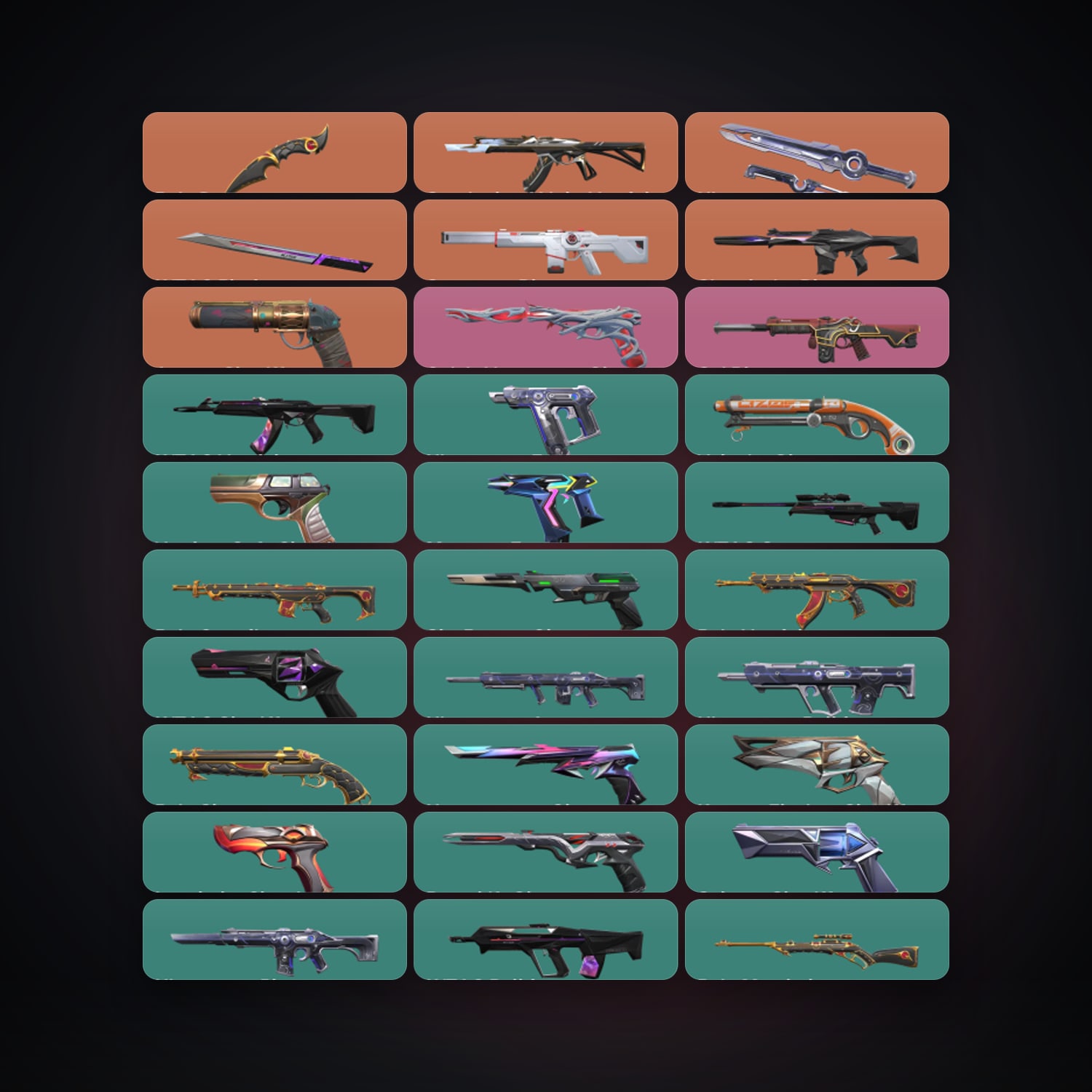 LA Gold 1 locker — 3 knives, 82 skins, lvl 543 — HabibiAccounts