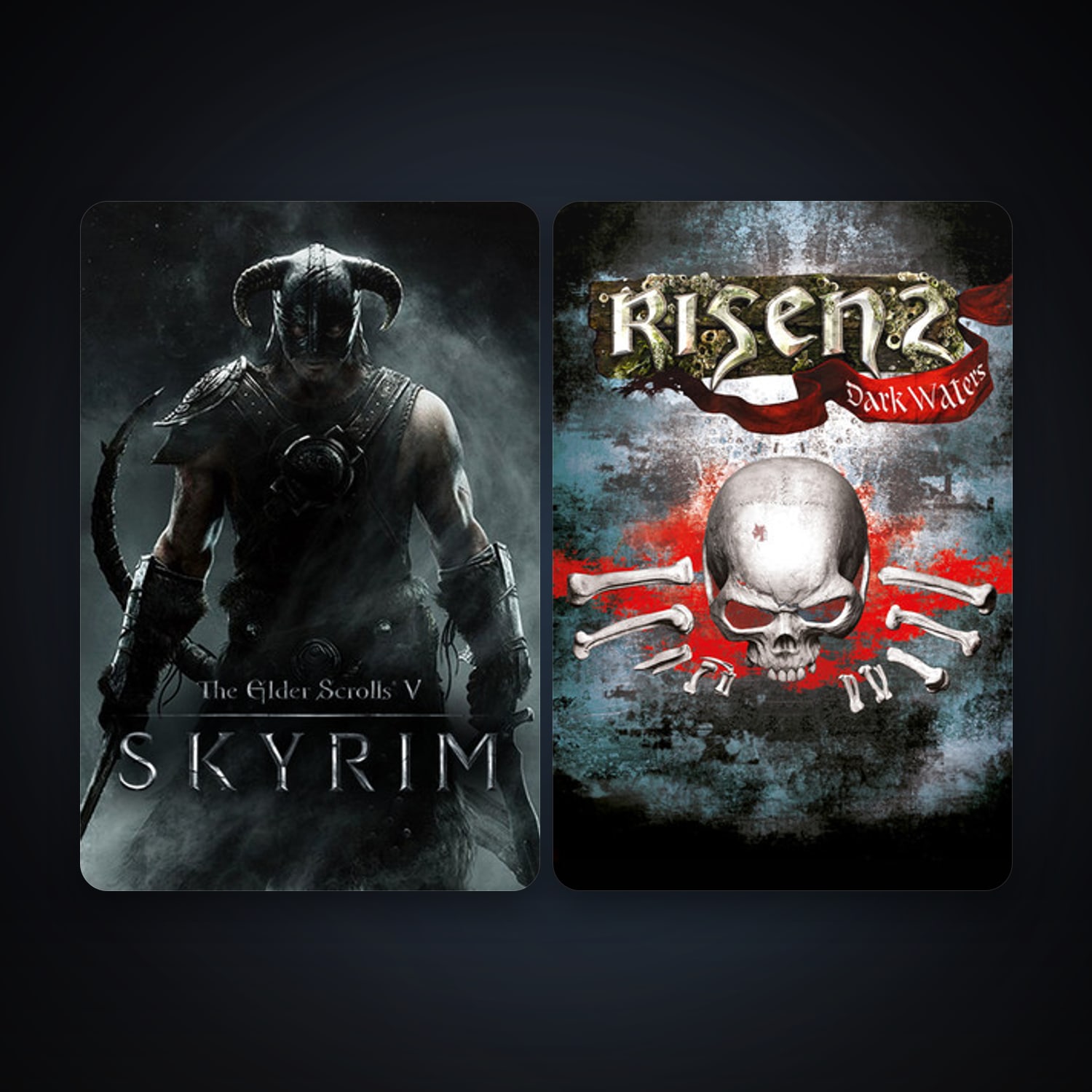 Risen 2: Dark Waters + The Elder Scrolls V: Skyrim, 2 games, clean — HabibiAccounts