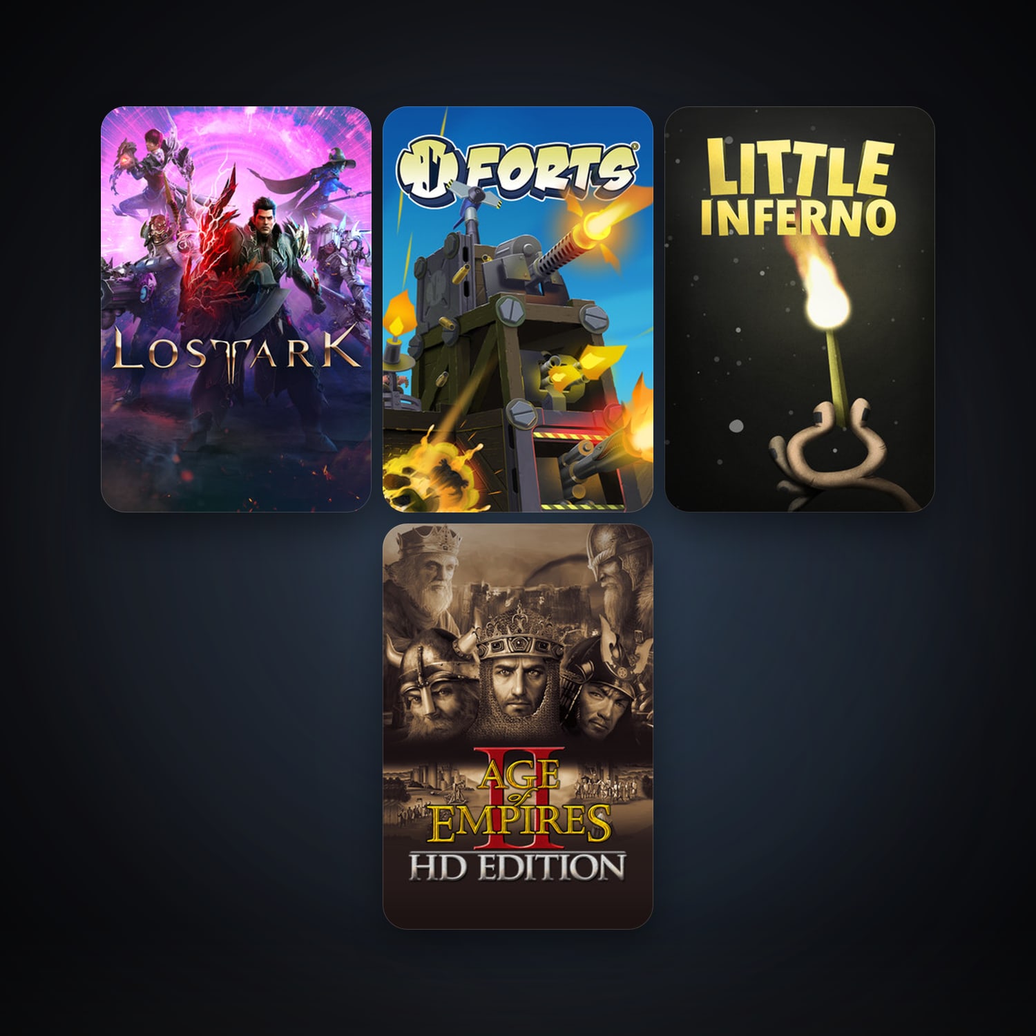 Little Inferno + Age of Empires II, 14 games, clean — HabibiAccounts