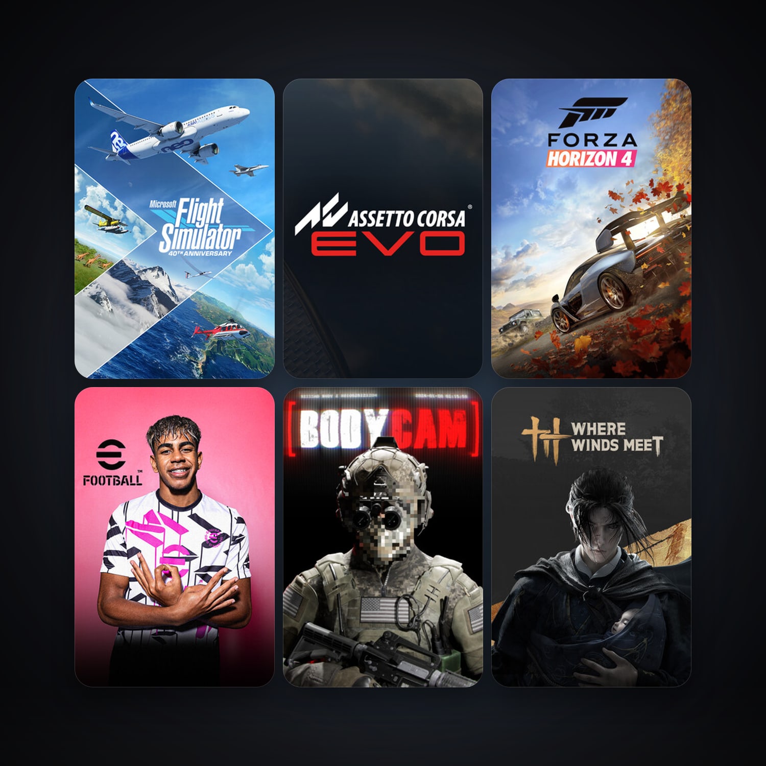 Microsoft Flight Simulator Game of the Year Edition + Forza Horizon 4, 7 games, clean — HabibiAccounts