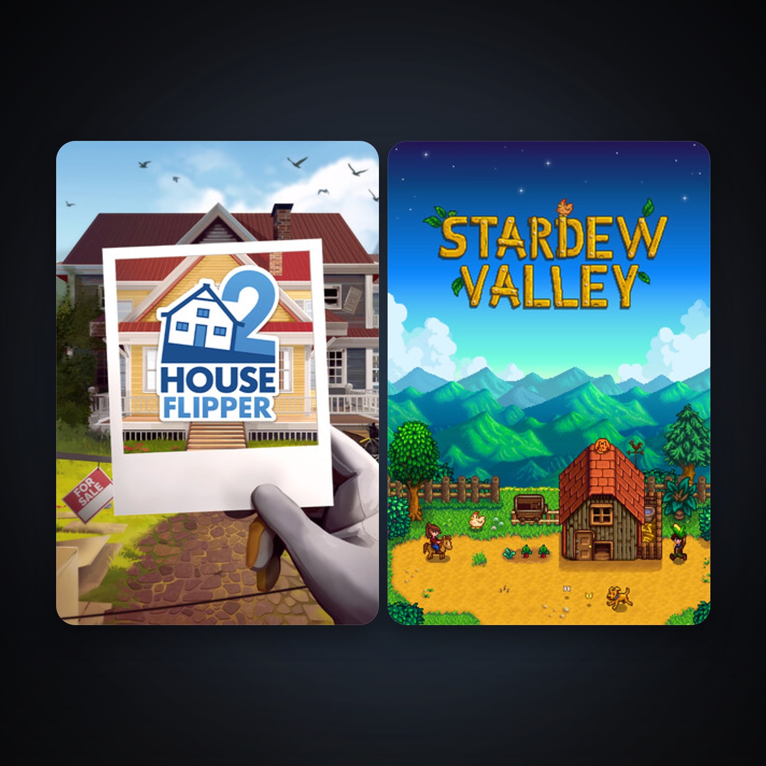 Stardew Valley + House Flipper 2, 2 games, clean — HabibiAccounts
