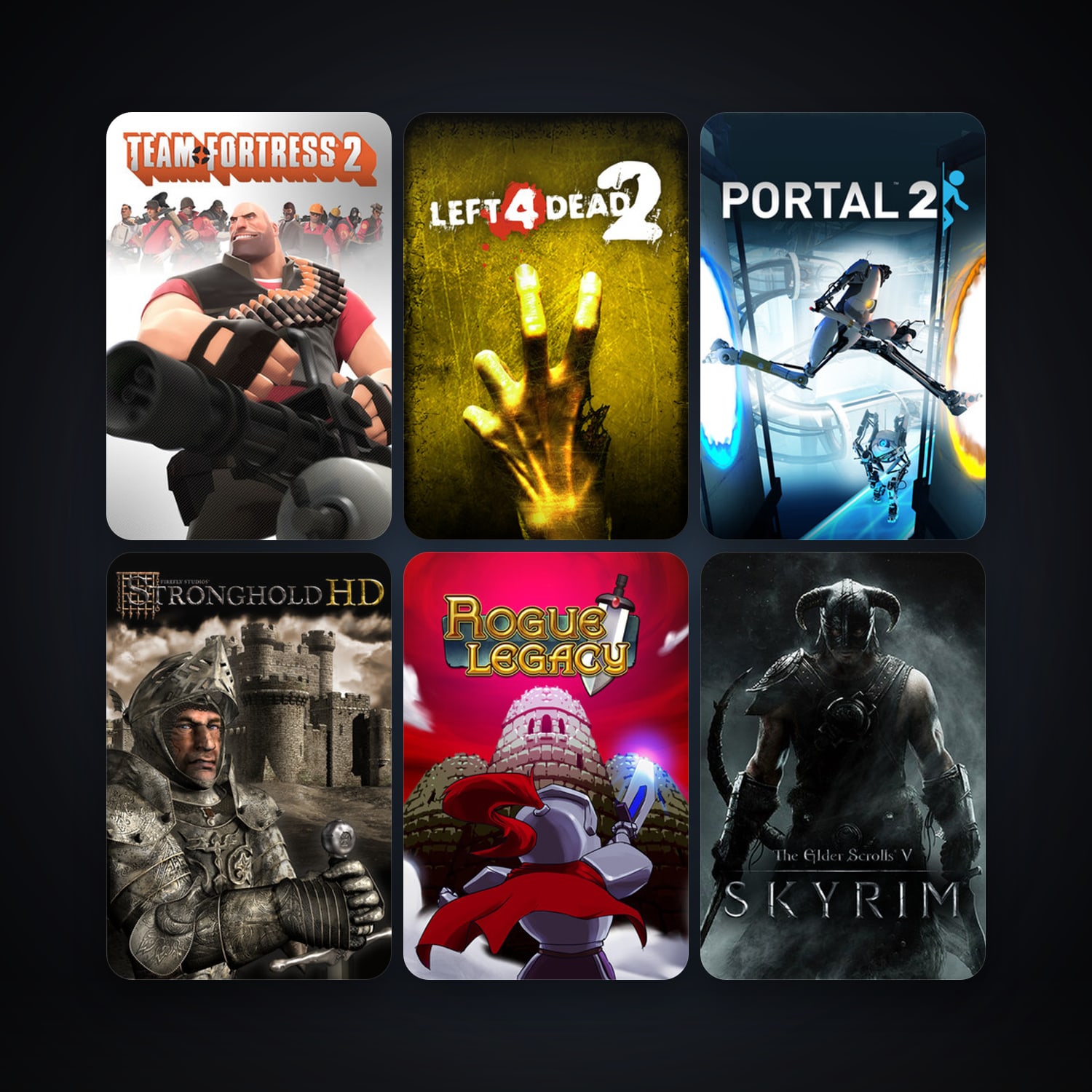 Portal + Team Fortress 2, 40 games, Steam 10, clean — HabibiAccounts
