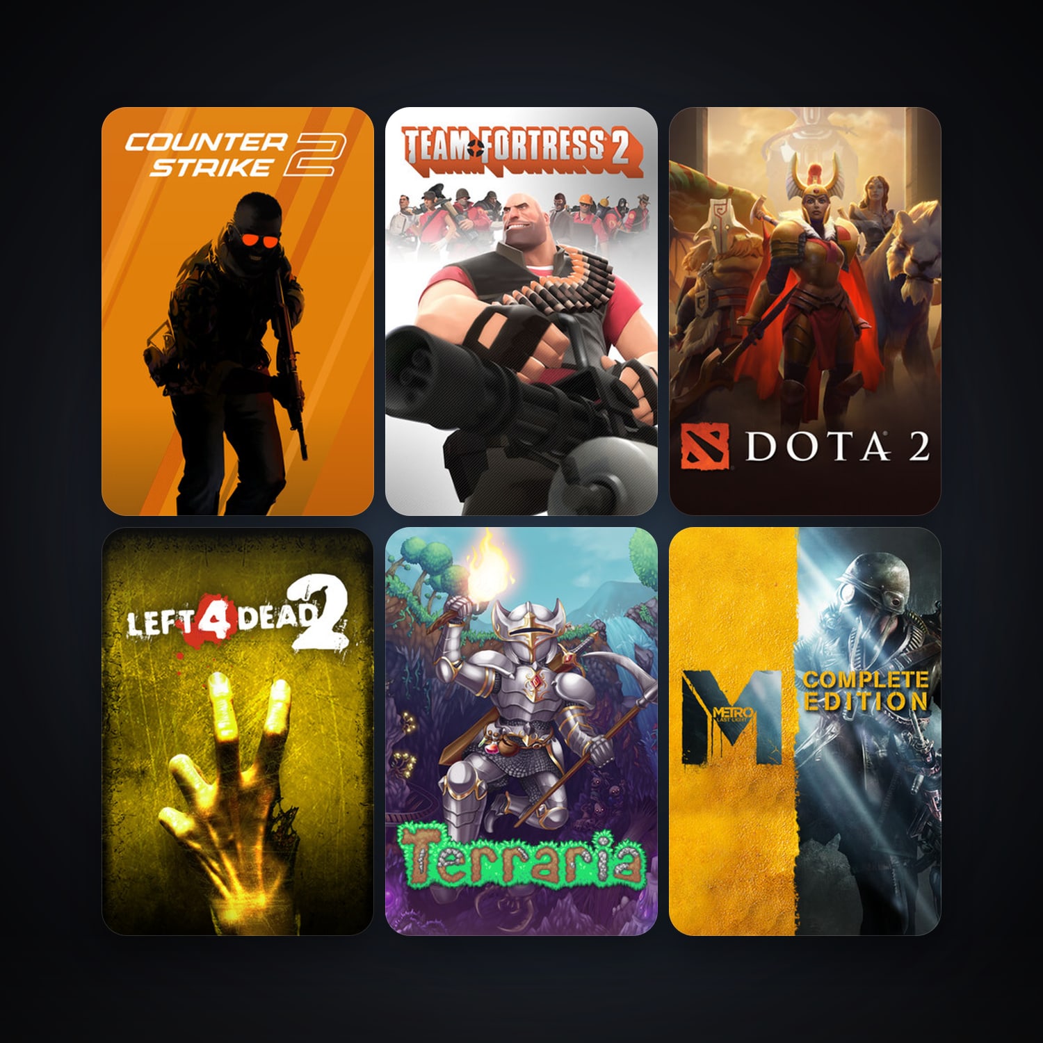 Team Fortress 2 + Left 4 Dead 2, 40 games, Steam 13, clean — HabibiAccounts