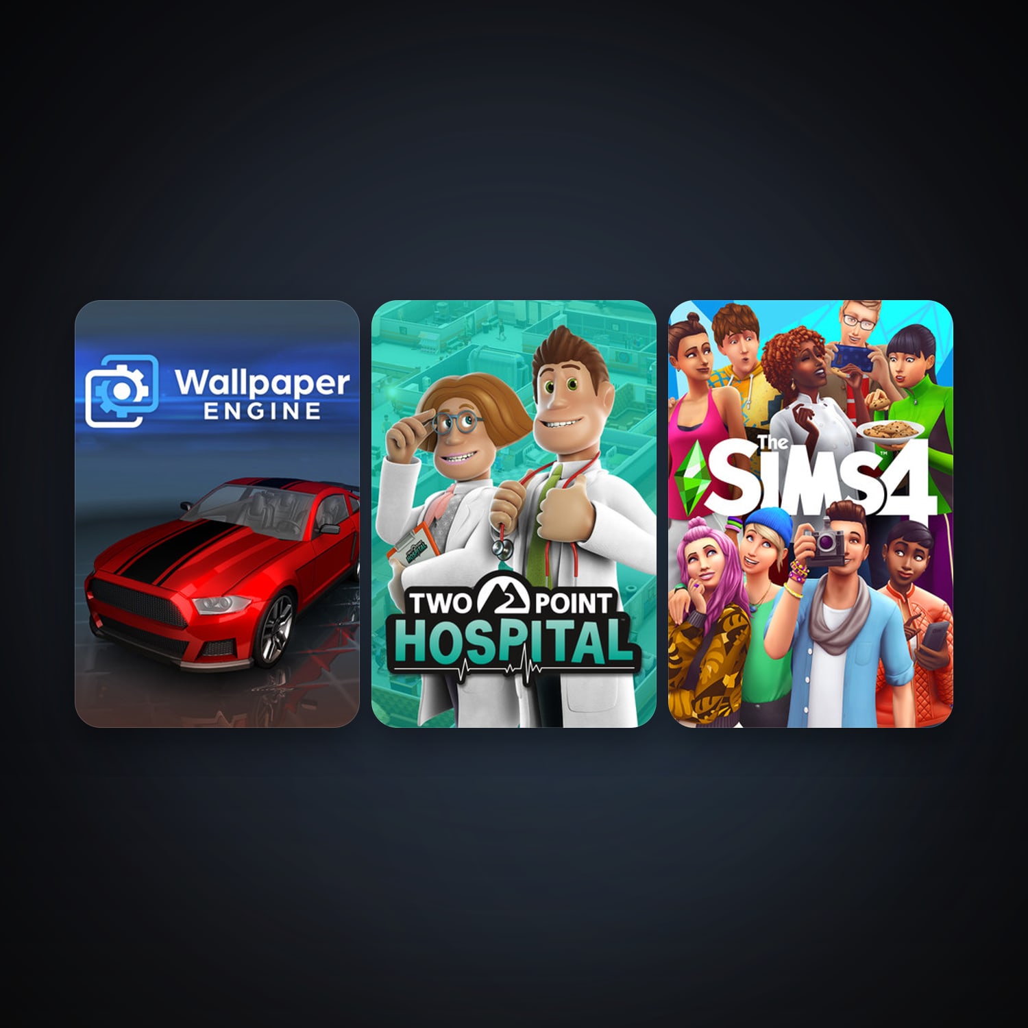 Wallpaper Engine + Two Point Hospital, 4 games, clean — HabibiAccounts