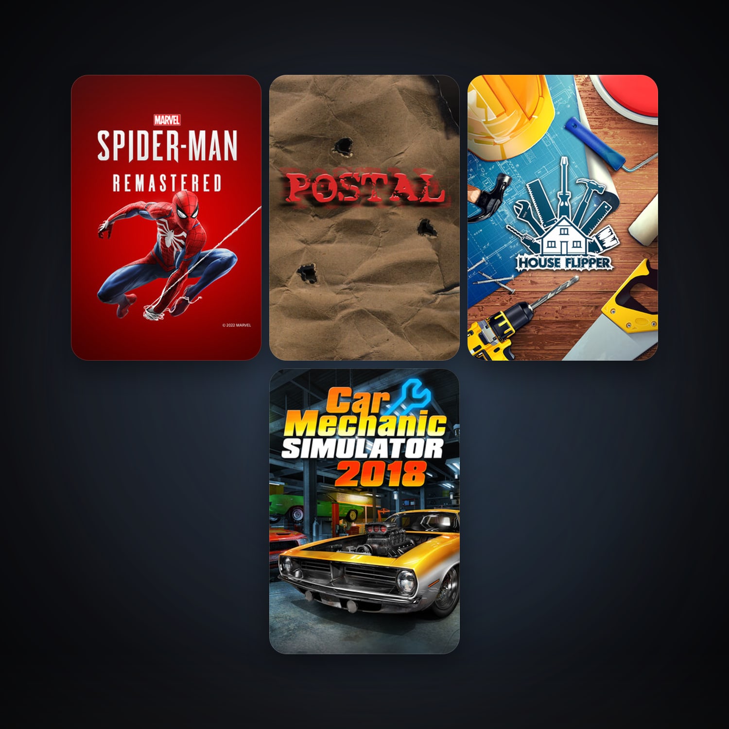 POSTAL + House Flipper, 7 games, clean — HabibiAccounts