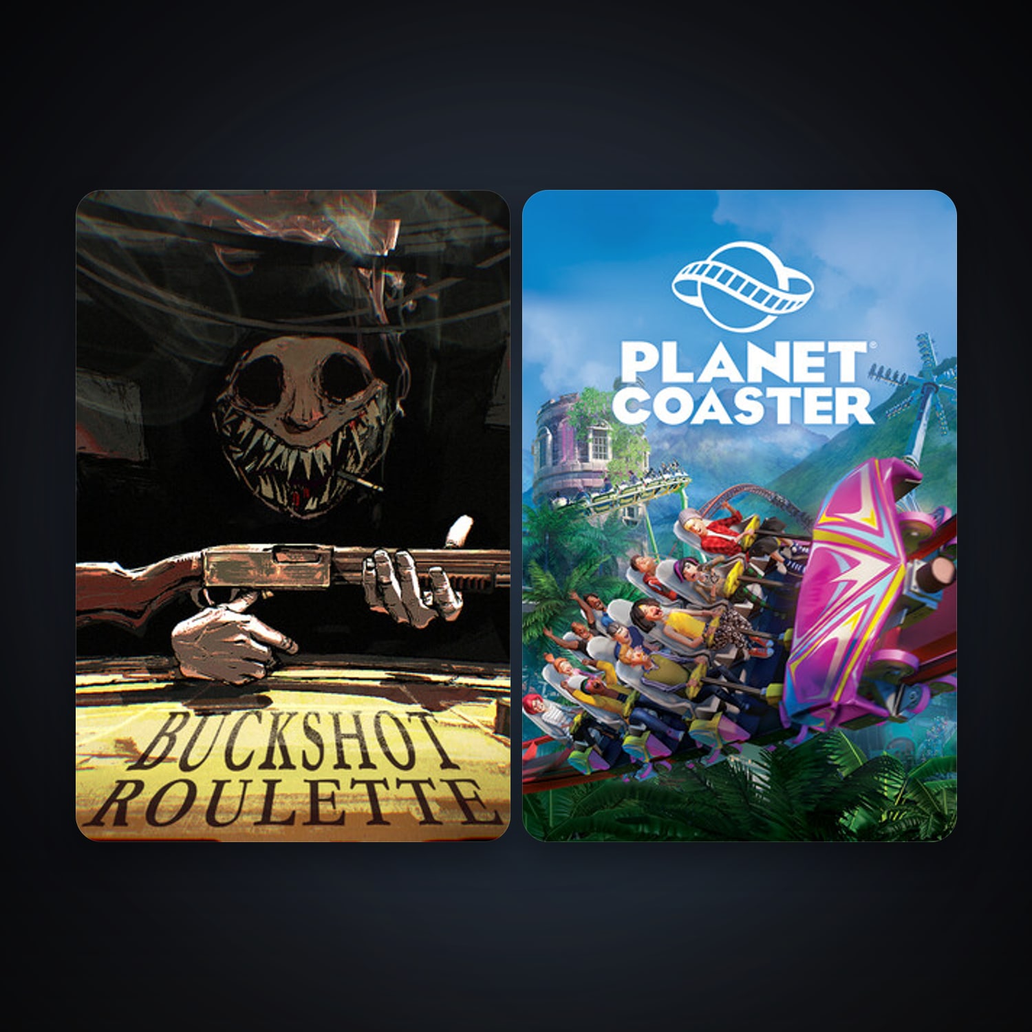 Planet Coaster + Buckshot Roulette, 4 games, clean — HabibiAccounts